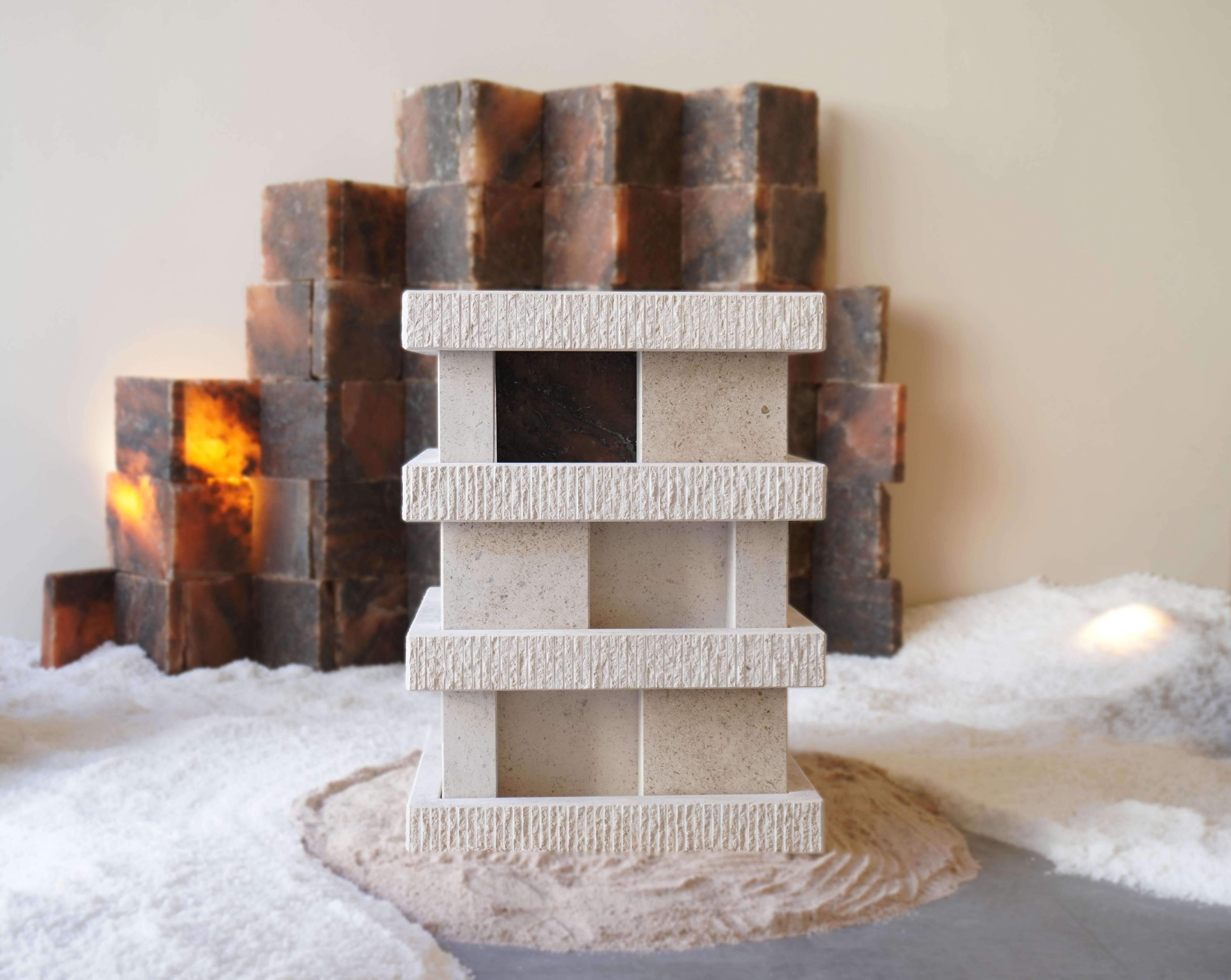 Portuguese Cornerstone - Stone Side table For Sale