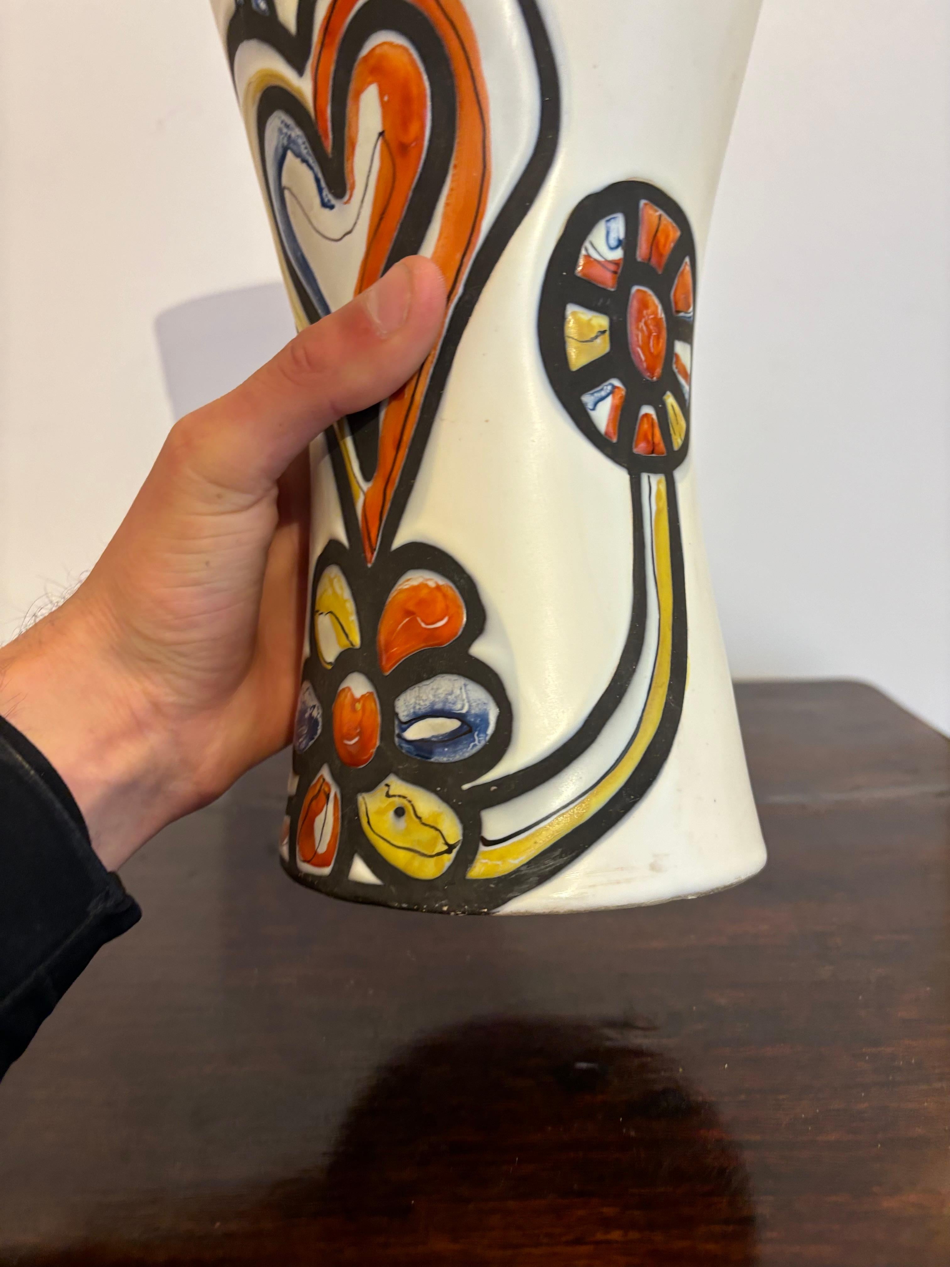 Cornet vase by Roger Capron en vente 6