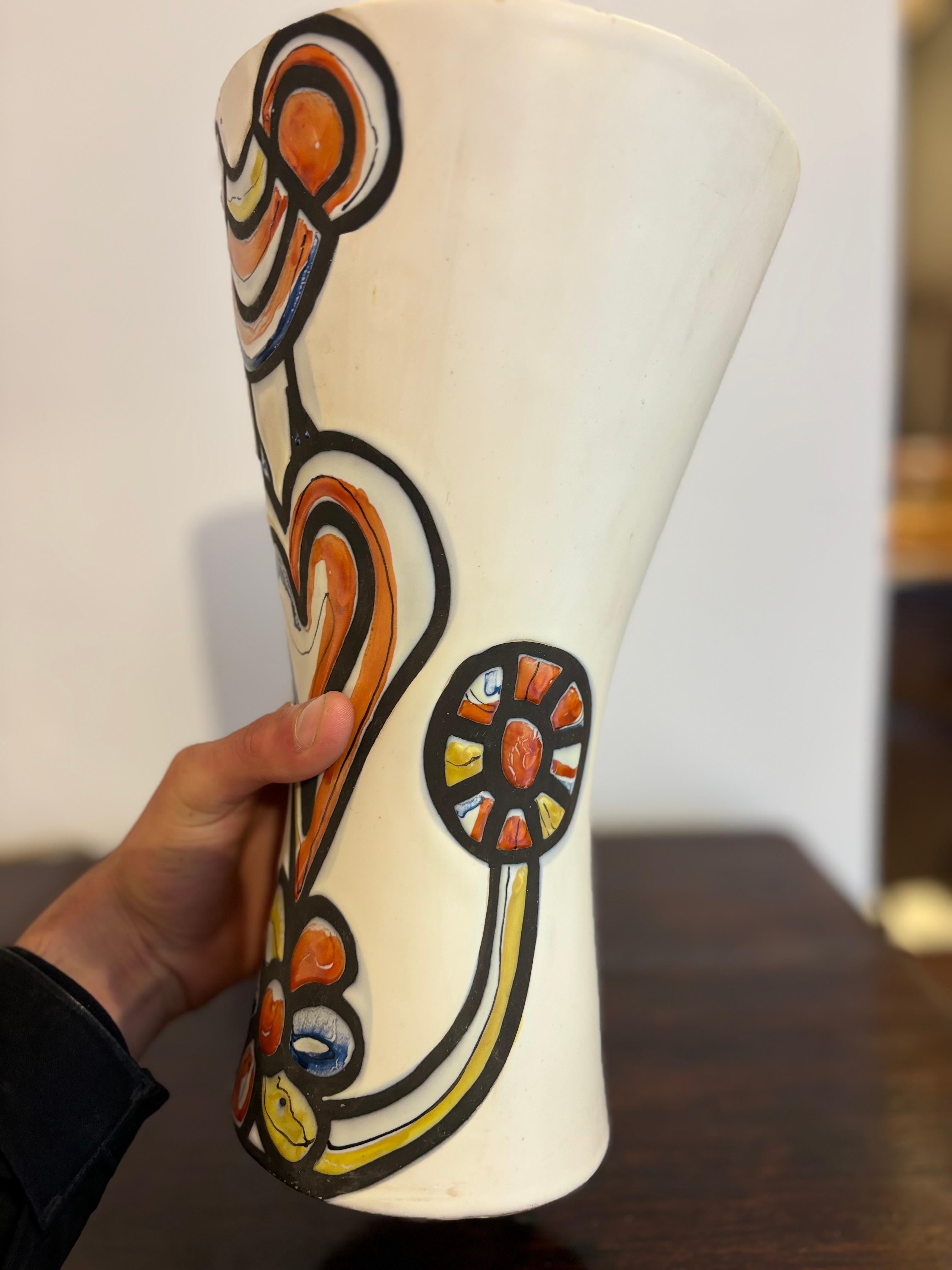 Cornet vase by Roger Capron en vente 7