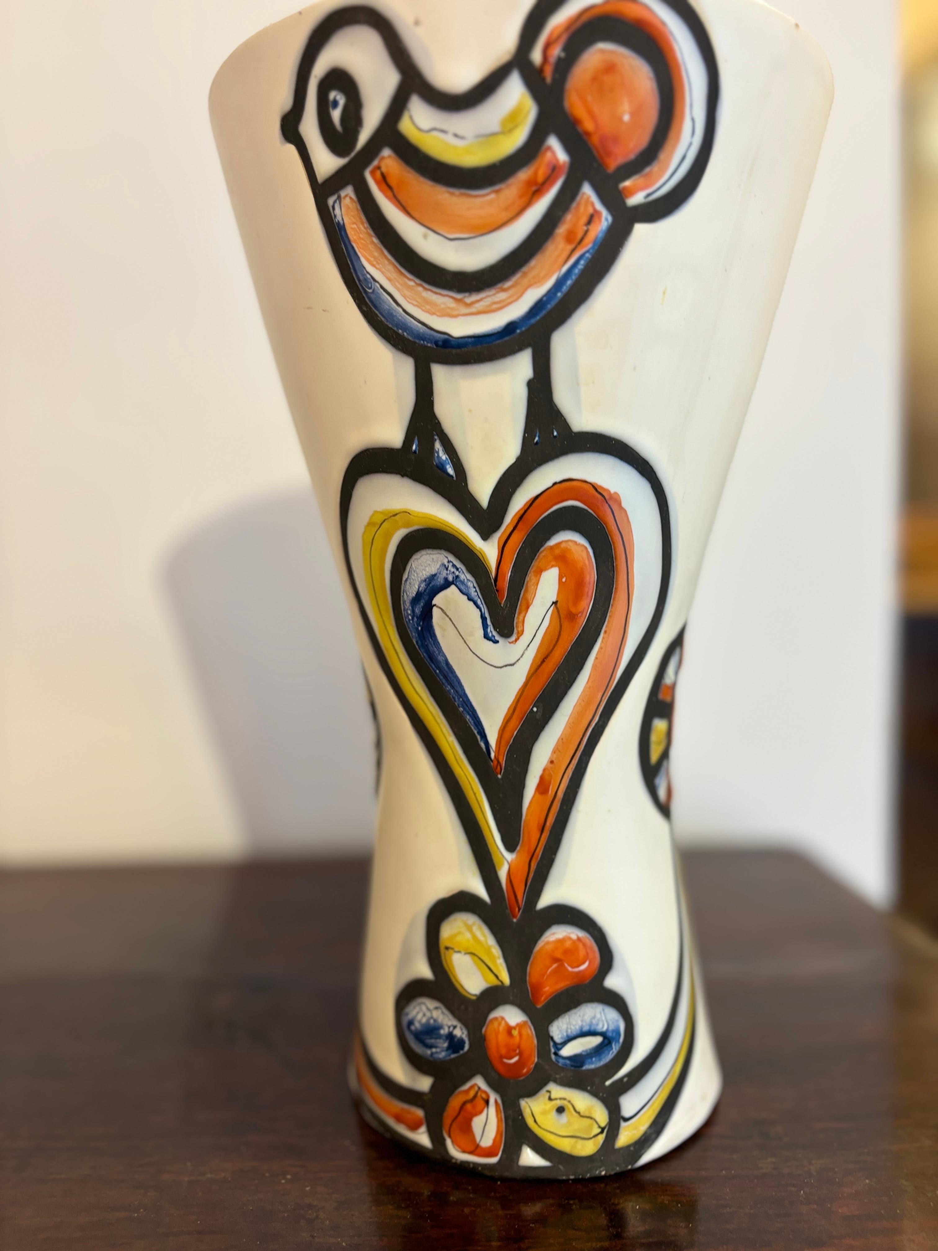 Cornet vase by Roger Capron en vente 8
