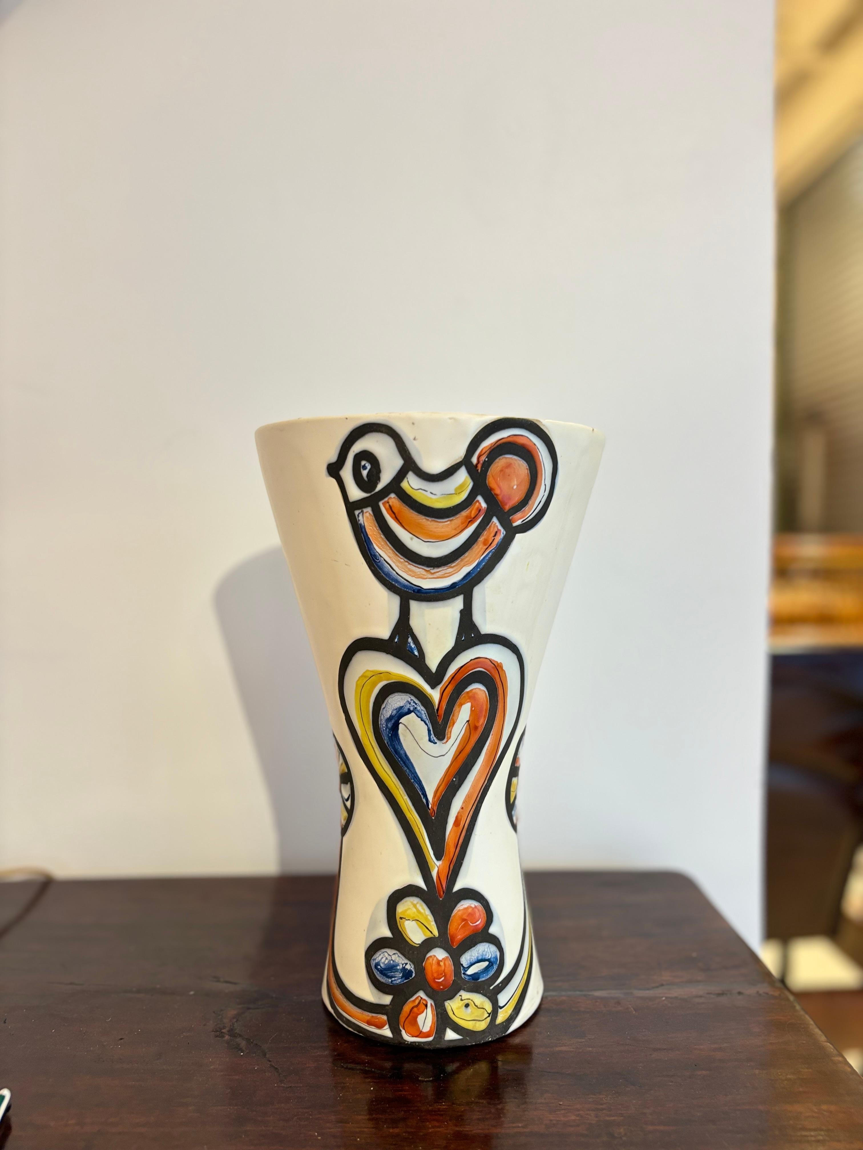 Mid-Century Modern Cornet vase by Roger Capron en vente