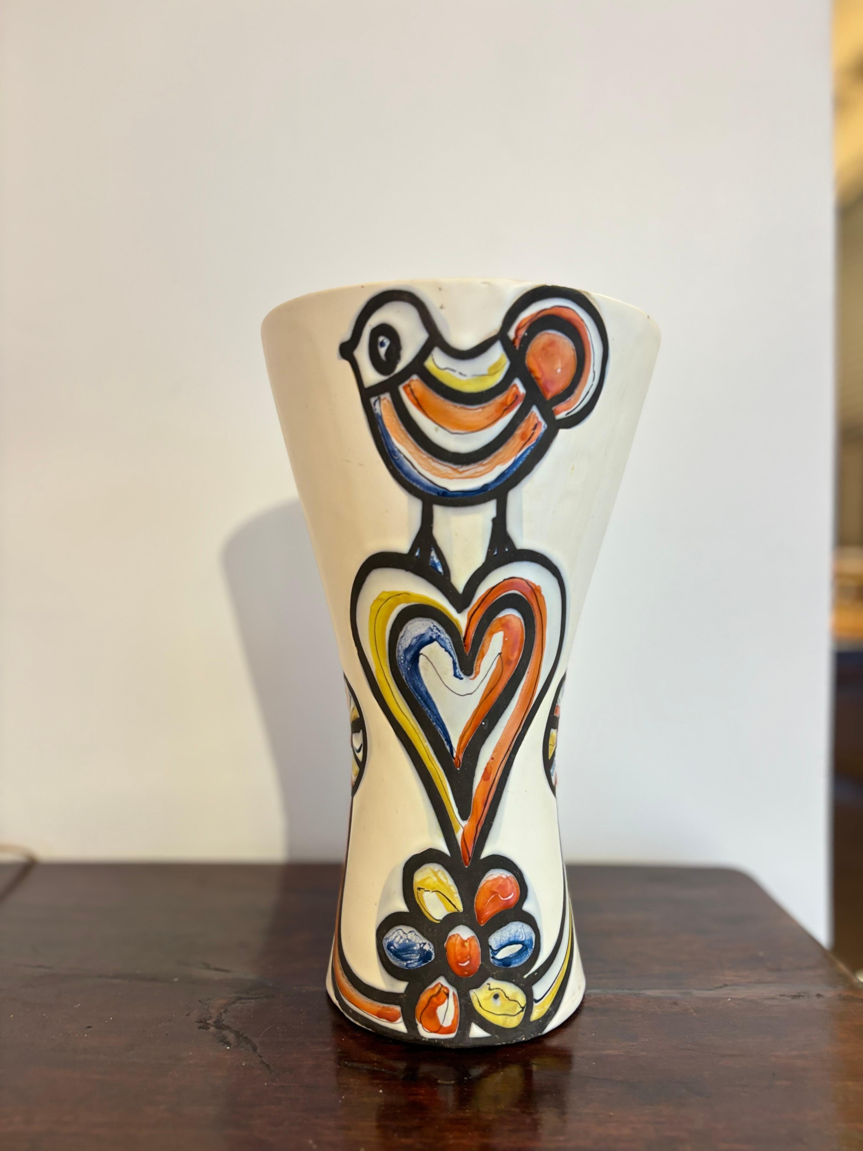 Cornet vase by Roger Capron Bon état - En vente à SAINT-OUEN-SUR-SEINE, FR