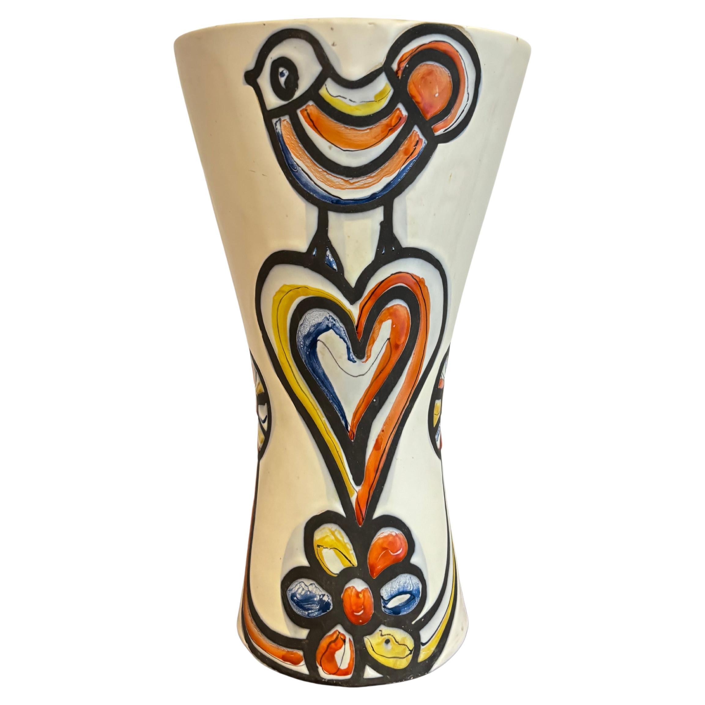 Cornet vase by Roger Capron en vente
