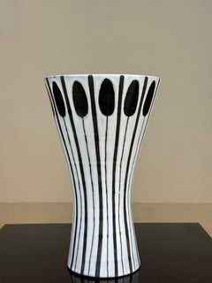 Vaso Cornet di Roger Capron, Vallauris, 1960, modello scarso con colori neri