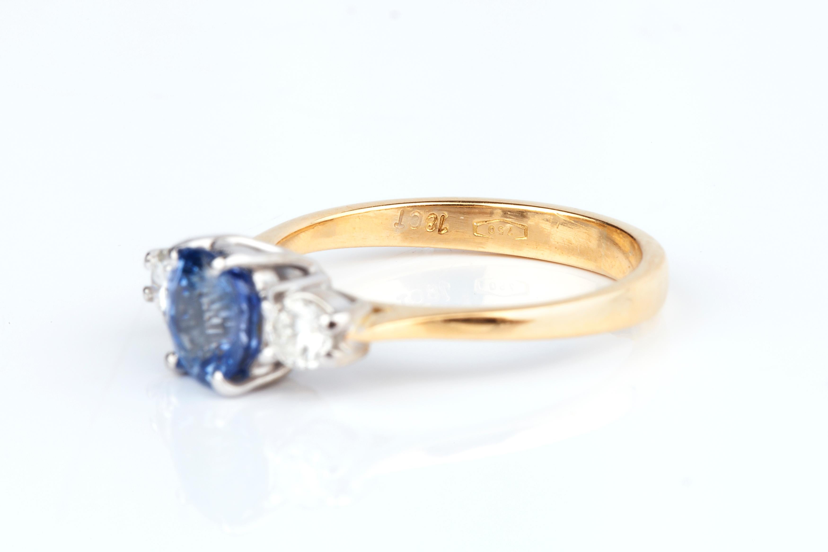 cornflower blue sapphire engagement ring