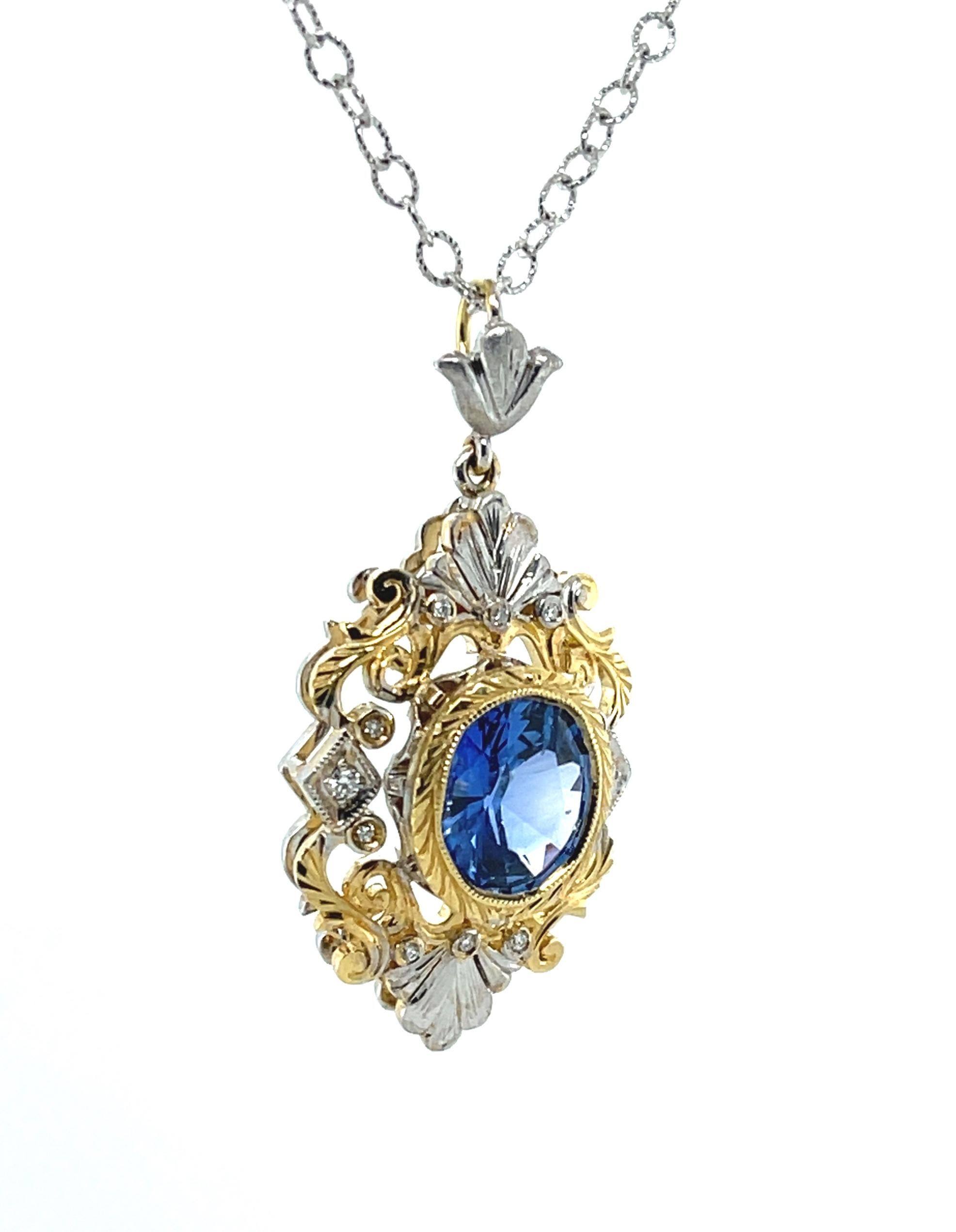 cornflower blue sapphire necklace