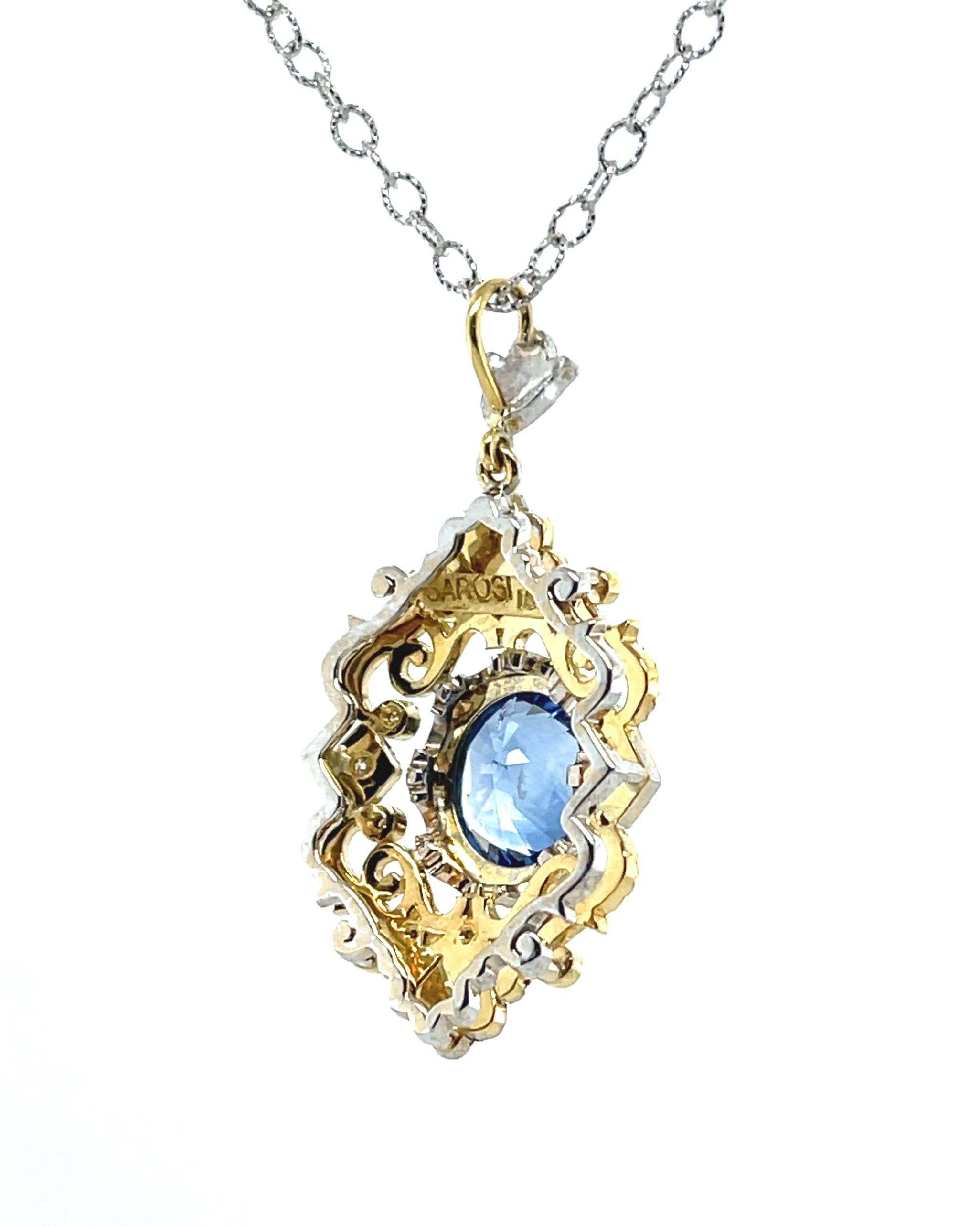 cornflower sapphire necklace