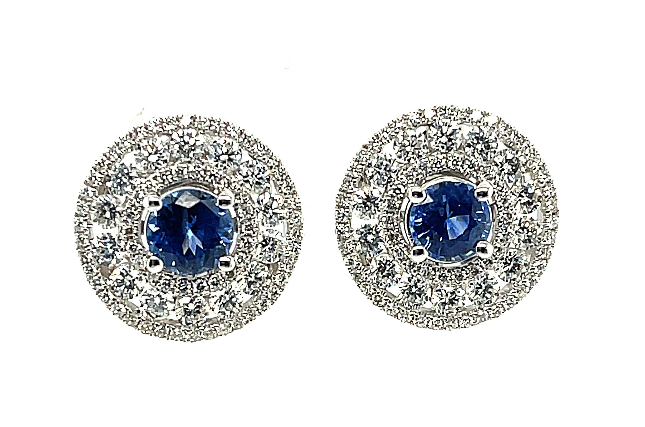 cornflower blue sapphire earrings