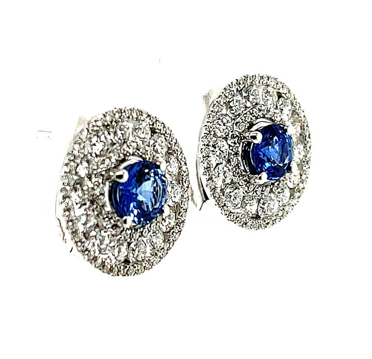 Cornflower blue sapphire earrings clearance