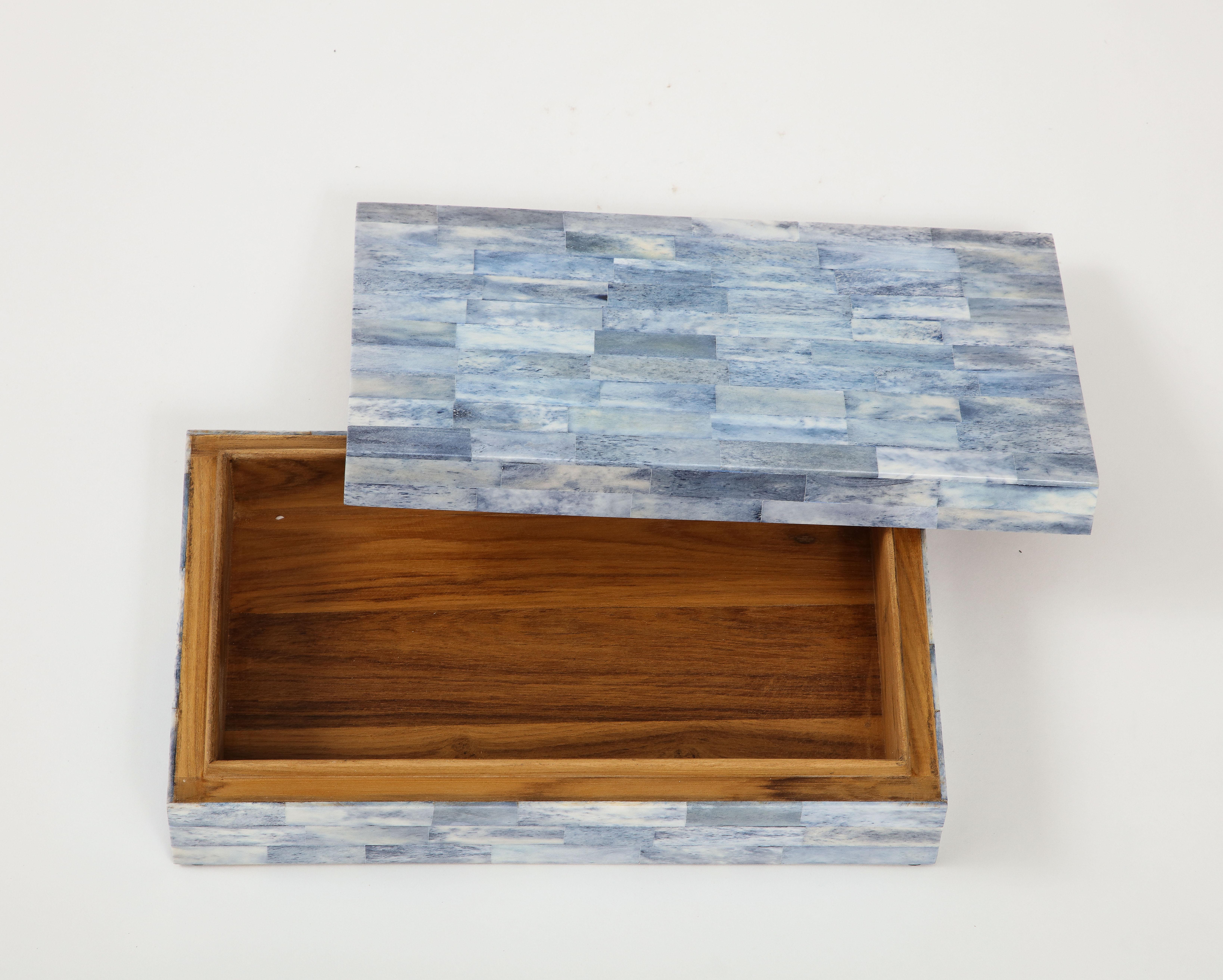 Caja de huesos aciano/lila, 12x7 Hueso en venta