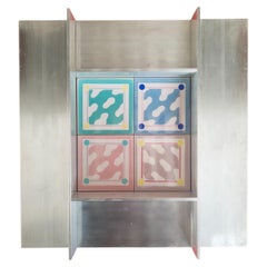 marco con 4 azulejos 'the Milan Style' diseño Ettore Sottsass para Cedit 1989