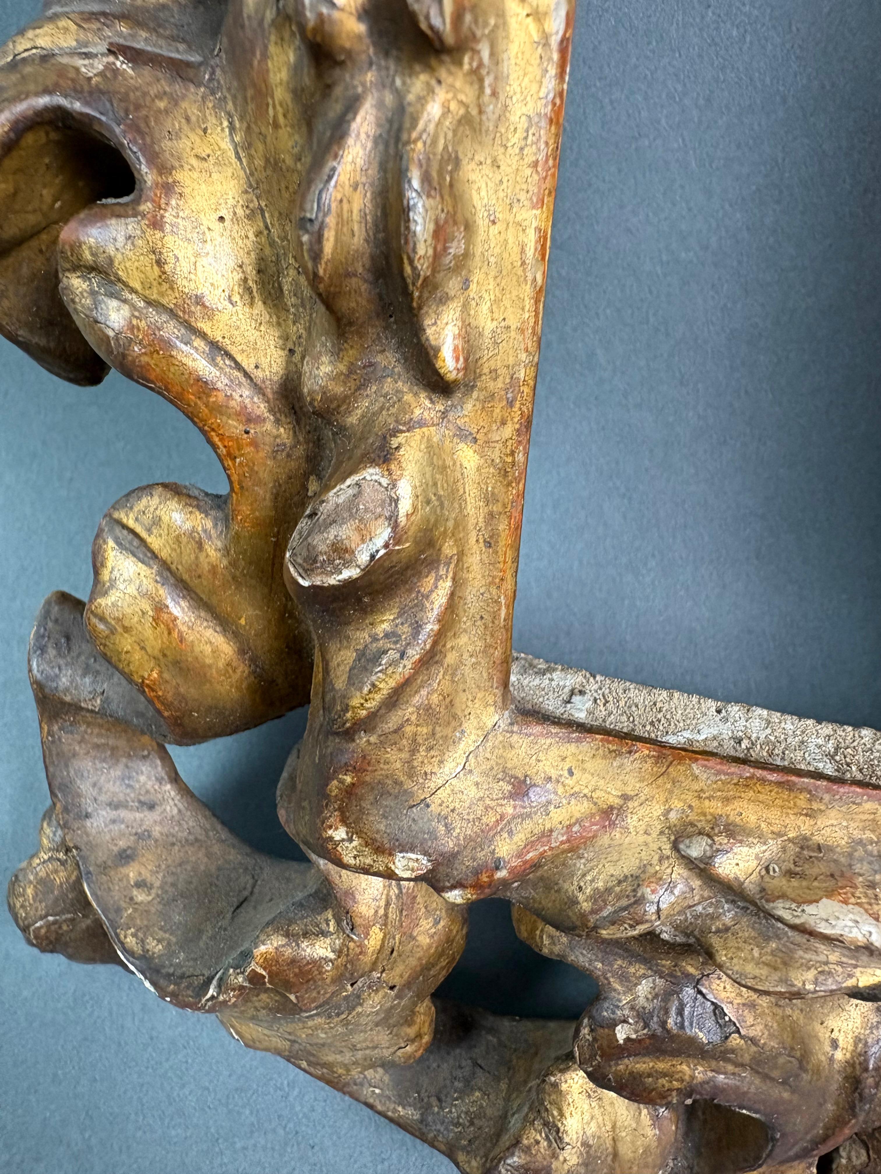 Italian Cadre de collection baroque en bois doré Emilia 17e siècle en vente