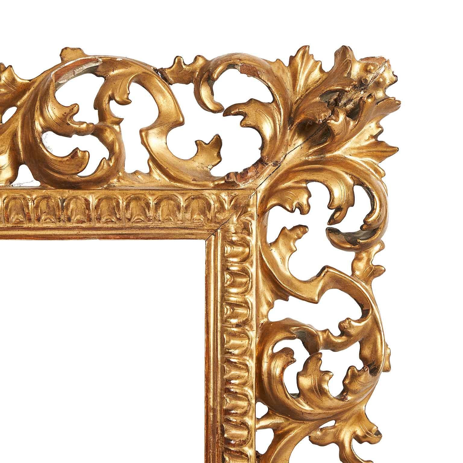 Cornice Dorata Rettangolare Per Specchio Italien Nord Inizi 1800 (Neoklassisches Revival) im Angebot