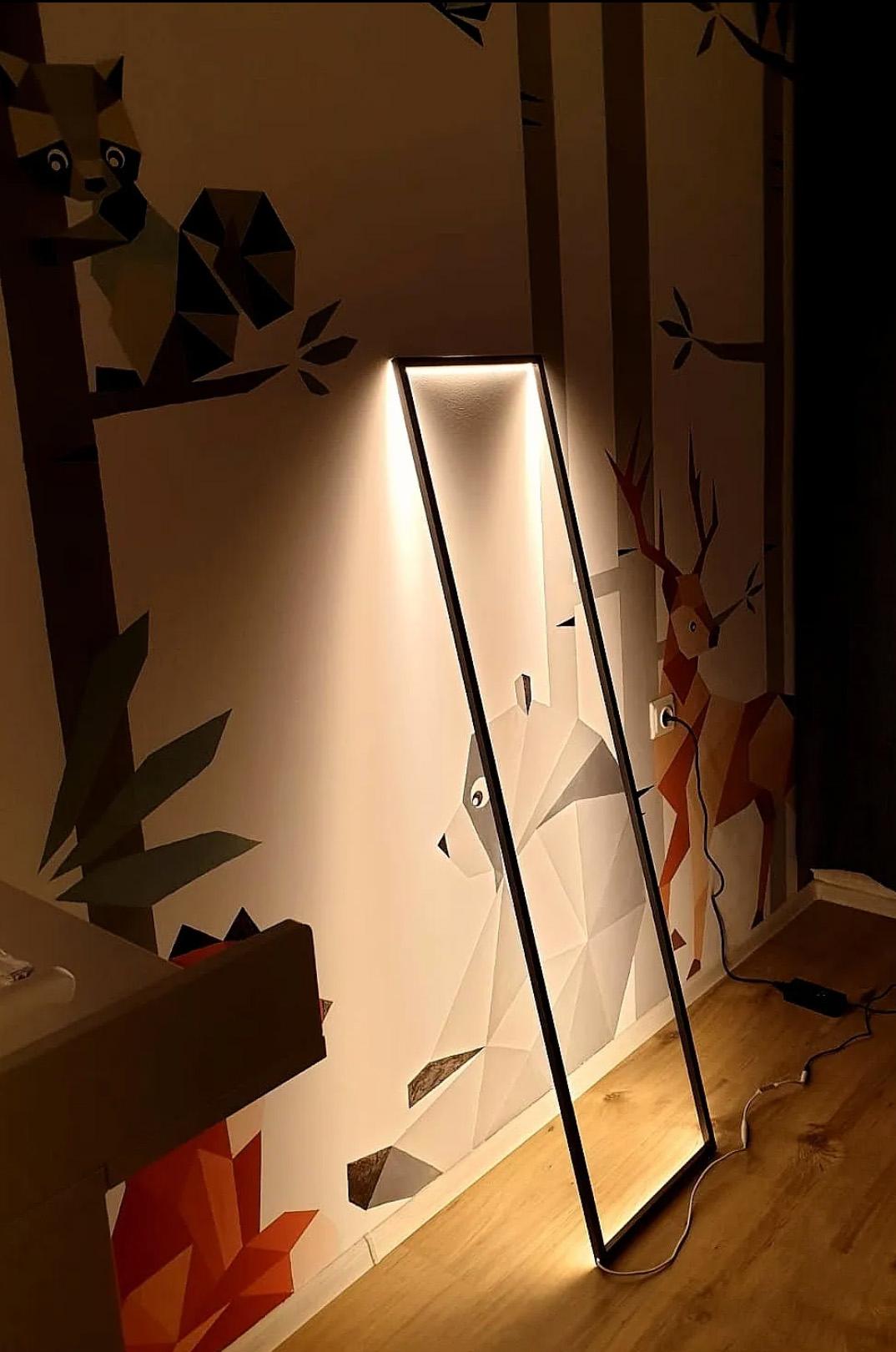 Contemporary Cornice Floor Lamp Hand Made Minimalist Italian Design by Tommaso Cristofaro