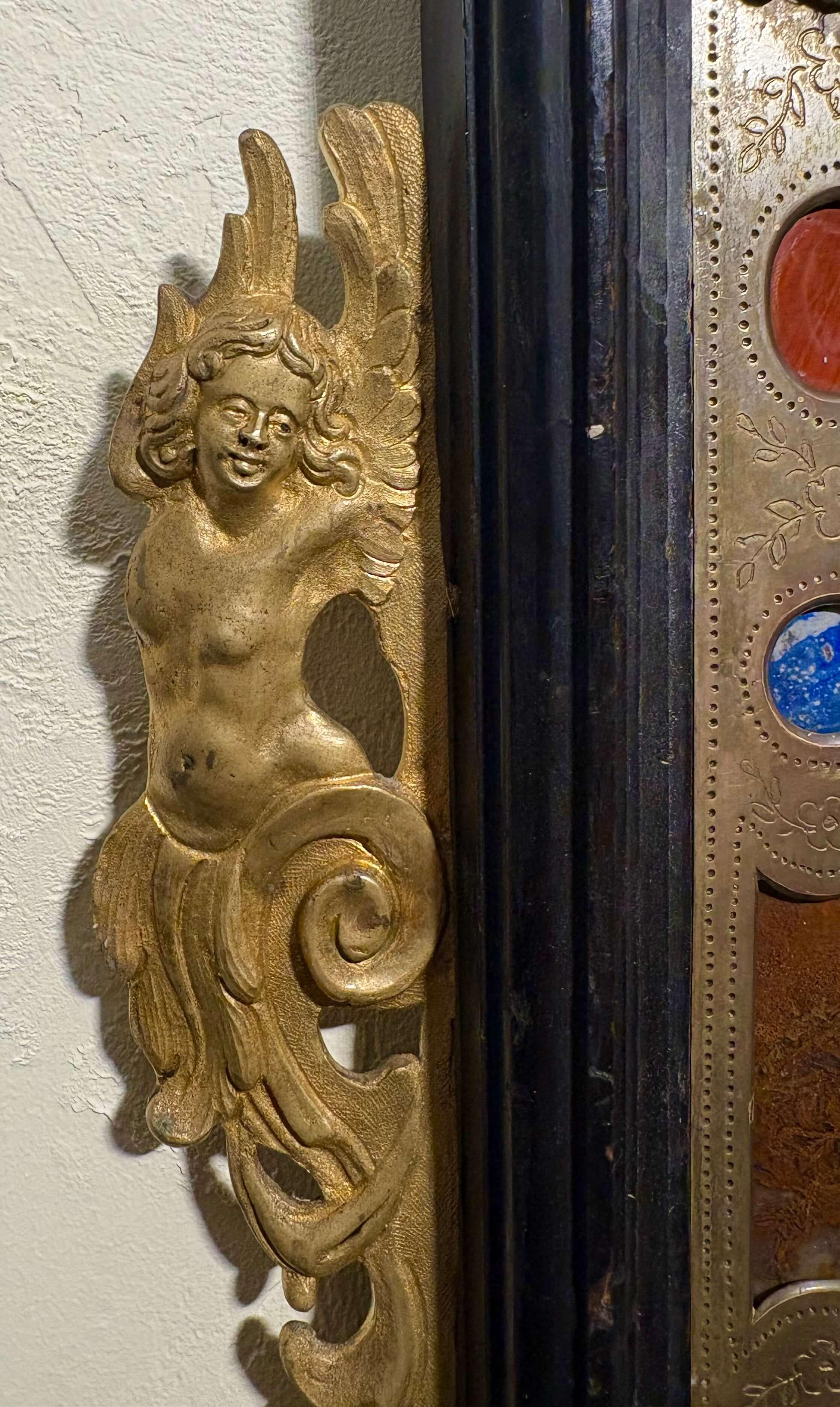 Italian Grand Tour Frame  Hard Stone and Gilded Bronze, Rome, 18th century For Sale