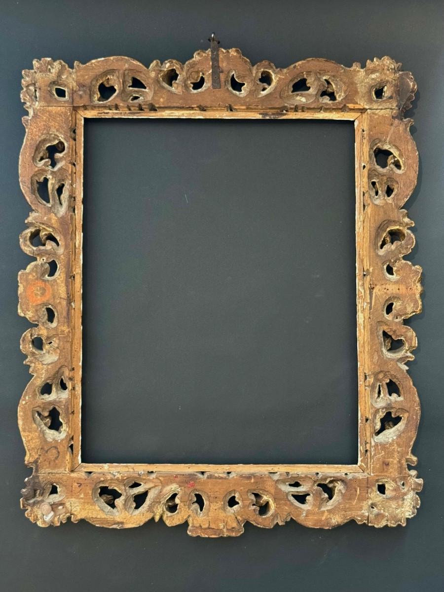 Cadre en bois sculpté et doré. Bologne (Italie) 17e siècle en vente 1