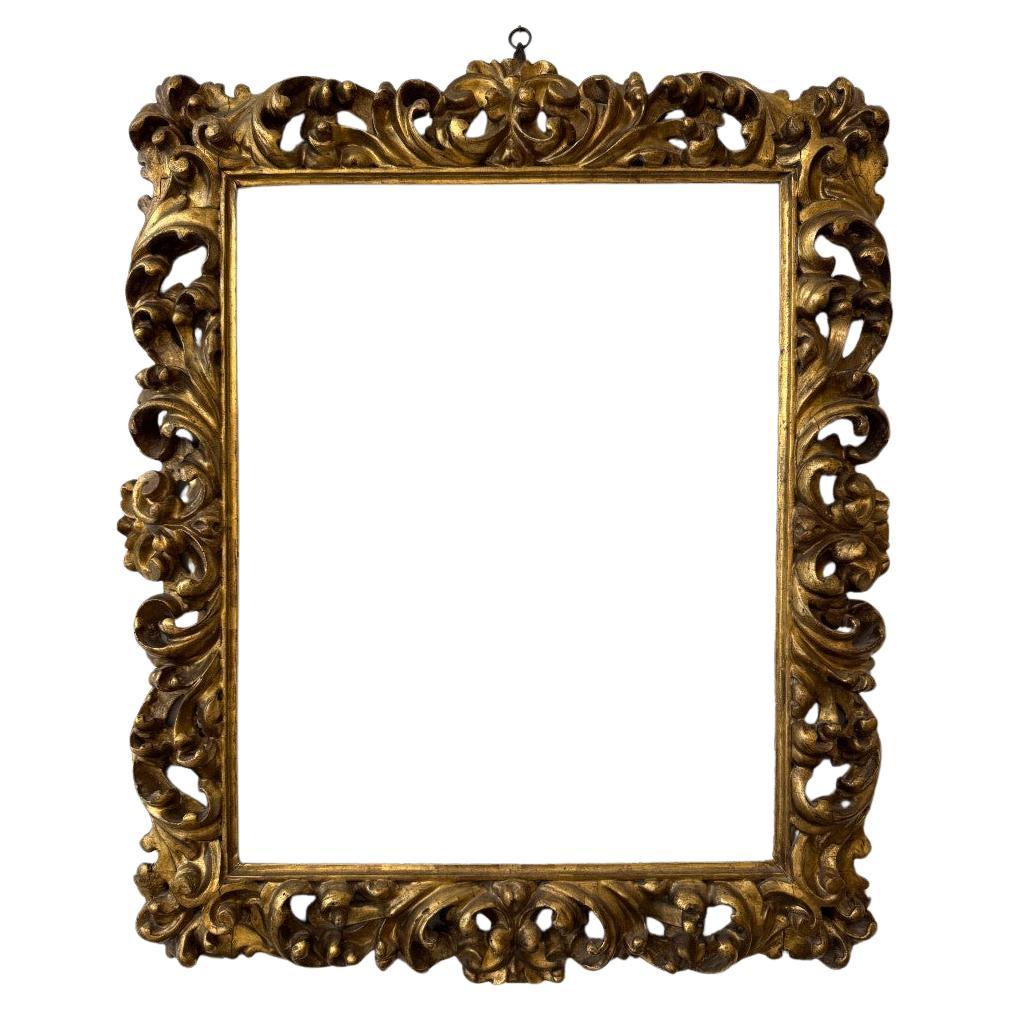 Carved and gilded wooden frame. Bologna (Italy) 17th century