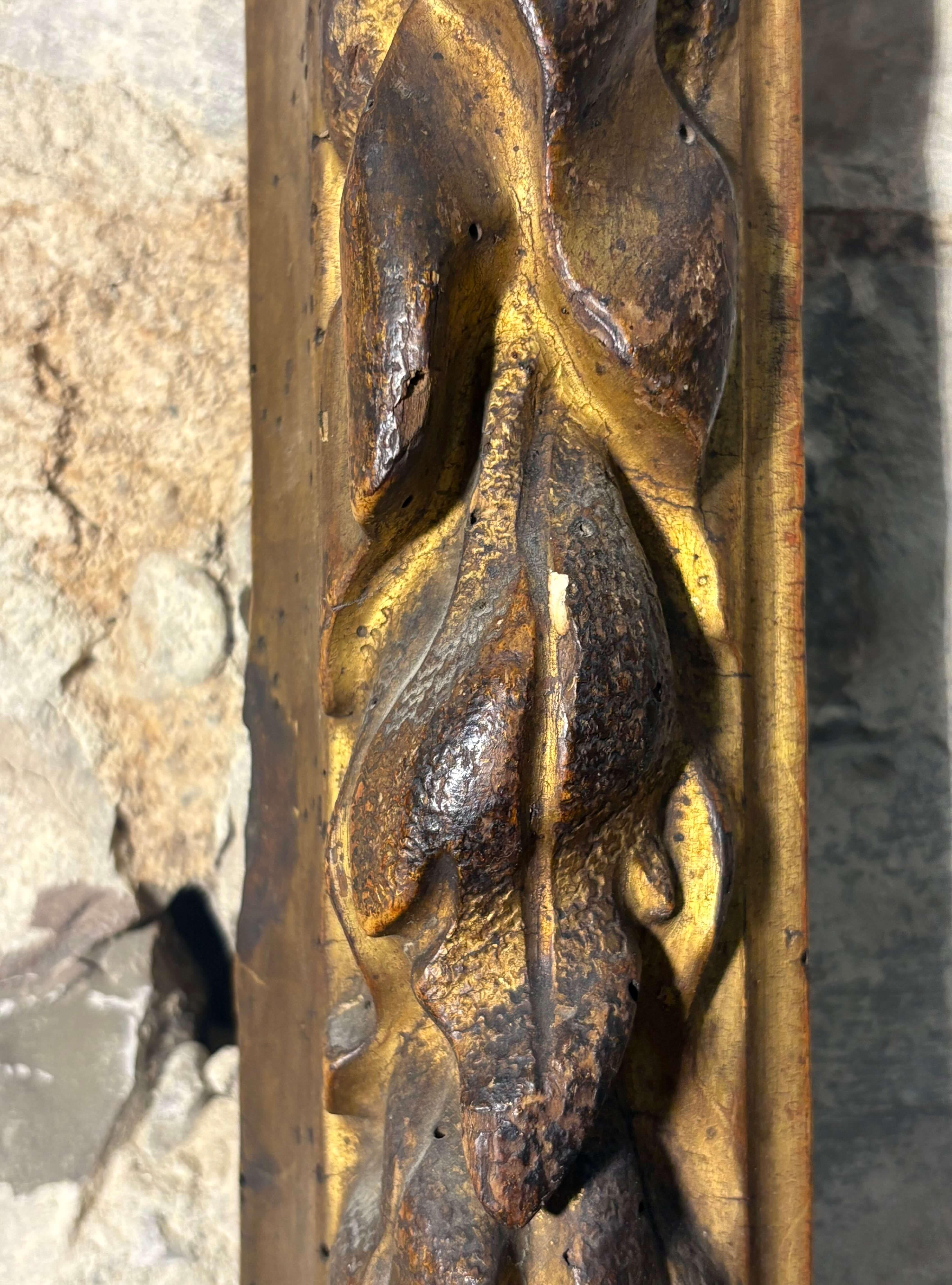 Rinascimento Cornice Italiana Bolognese inizi XVII secolo Legno Scolpito e Dorato in vendita