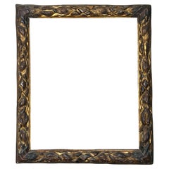 Cornice Italiana Bolognese inizi XVII secolo Legno Scolpito e Dorato