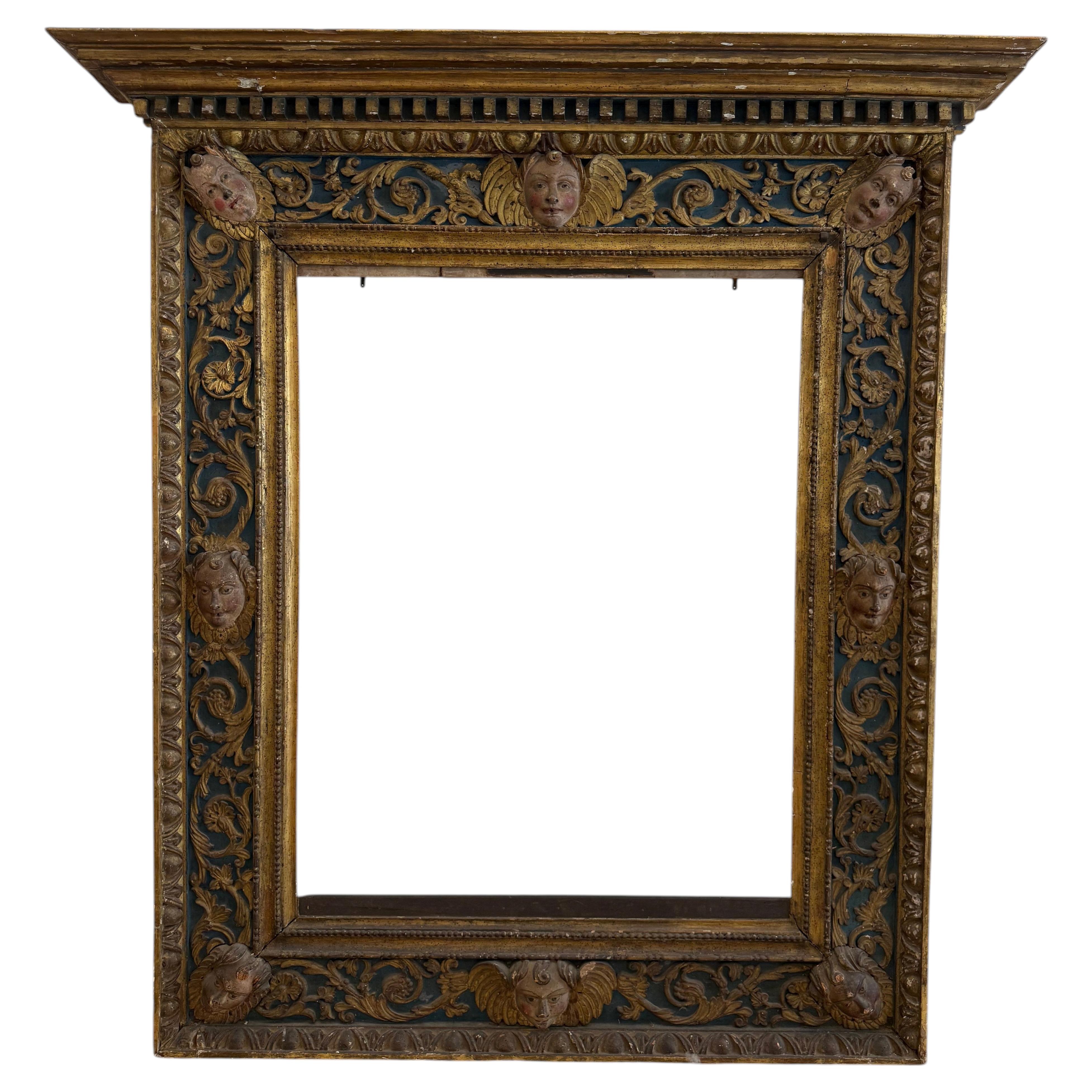 Lombard frame in lacquered and gilded wood - early 16th century