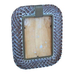 Venini Torcello Style photography frame in Murano glass and Brass 1940s