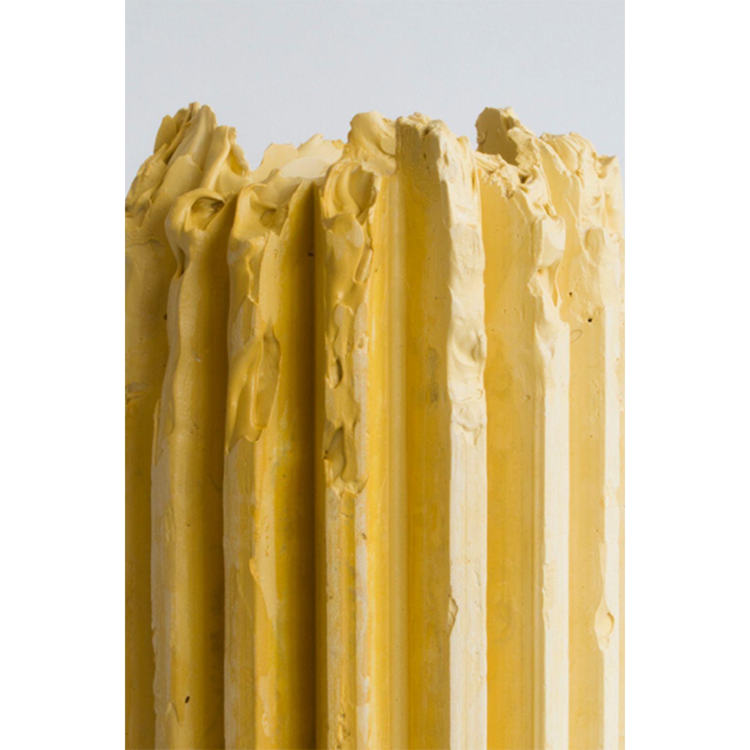 Cornice Vessel Thin Yellow by Lenny Stöpp In New Condition For Sale In Geneve, CH