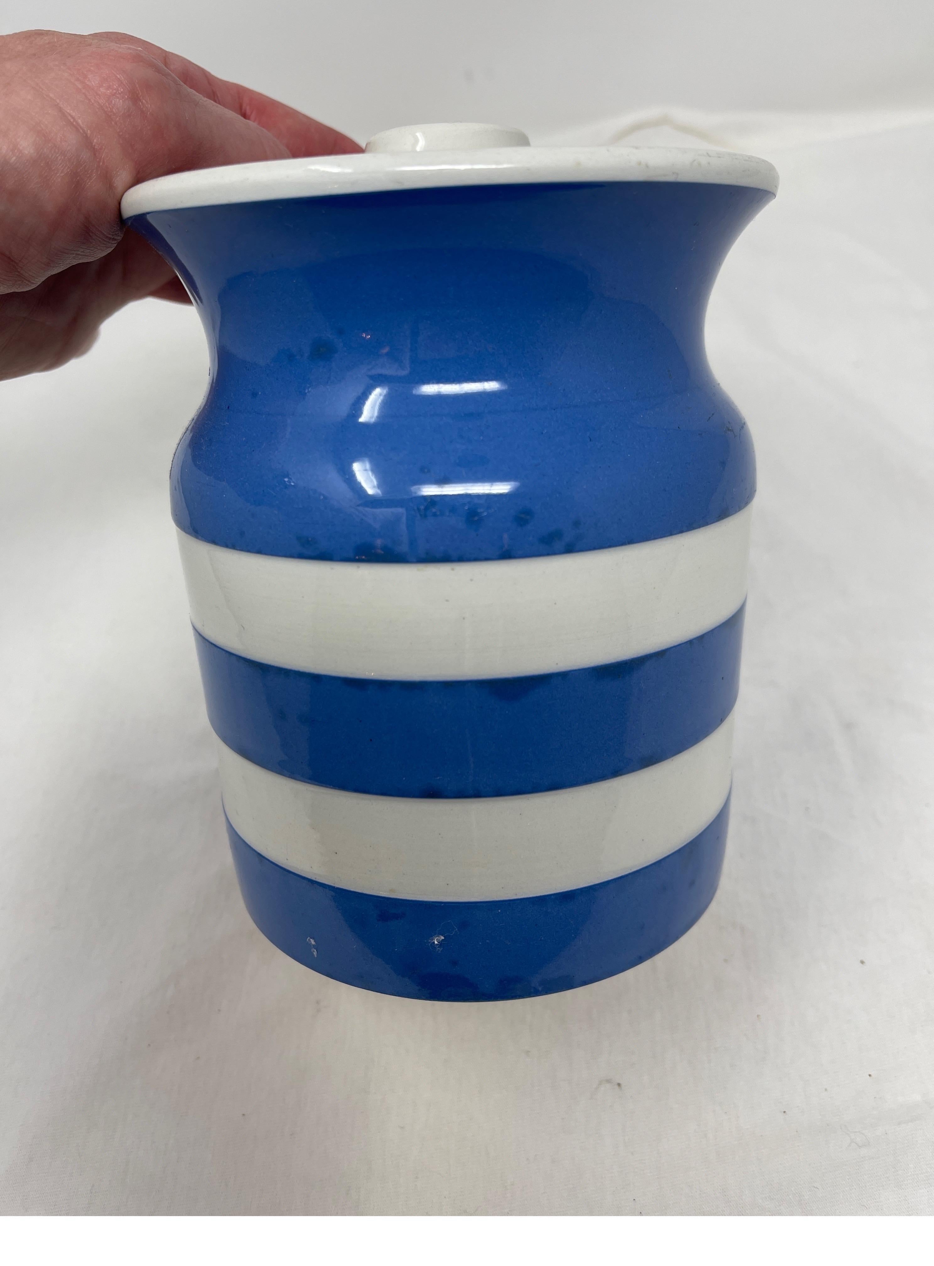 T.G. Green Cornishware Canister  4