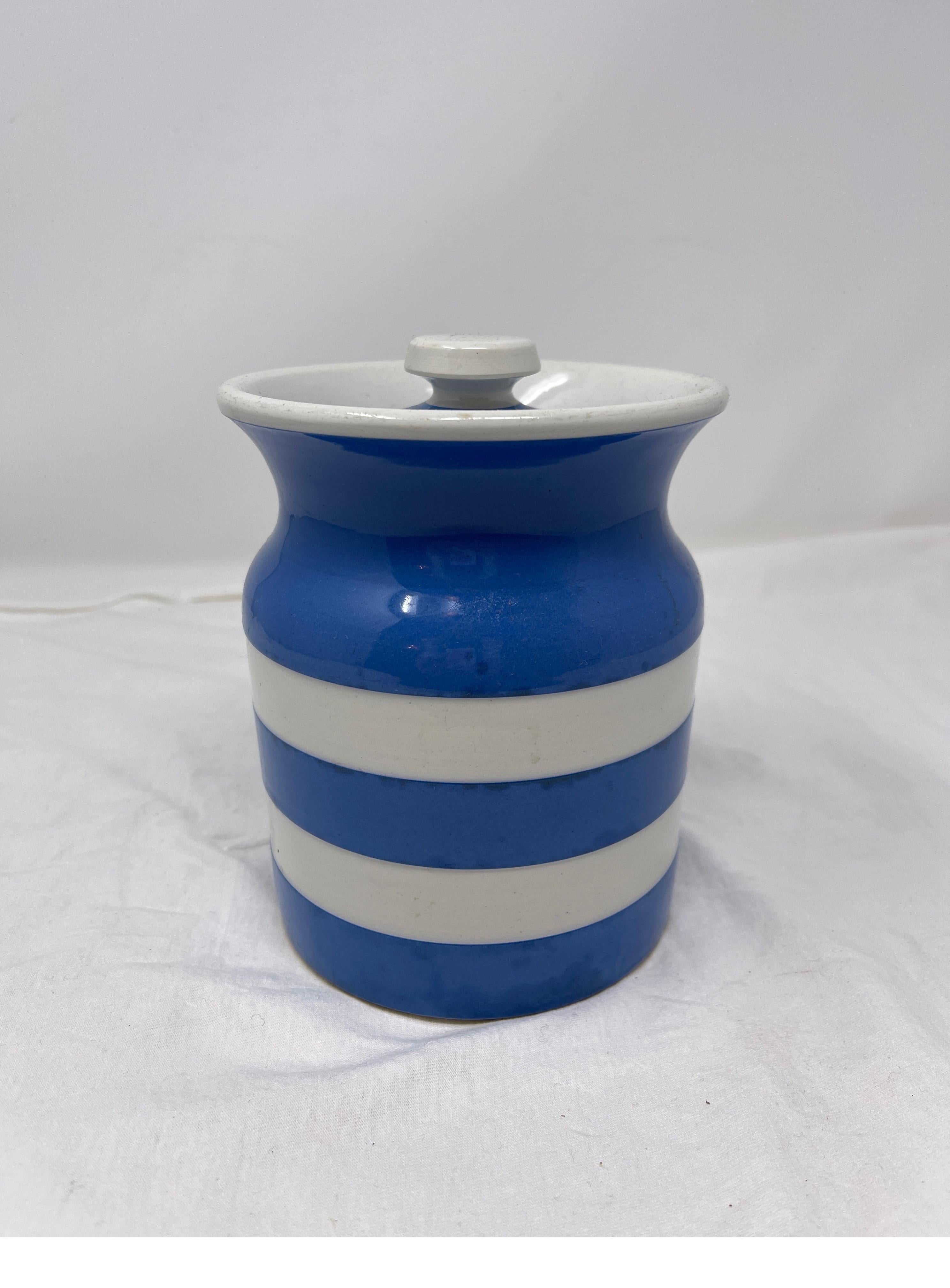 English T.G. Green Cornishware Canister 