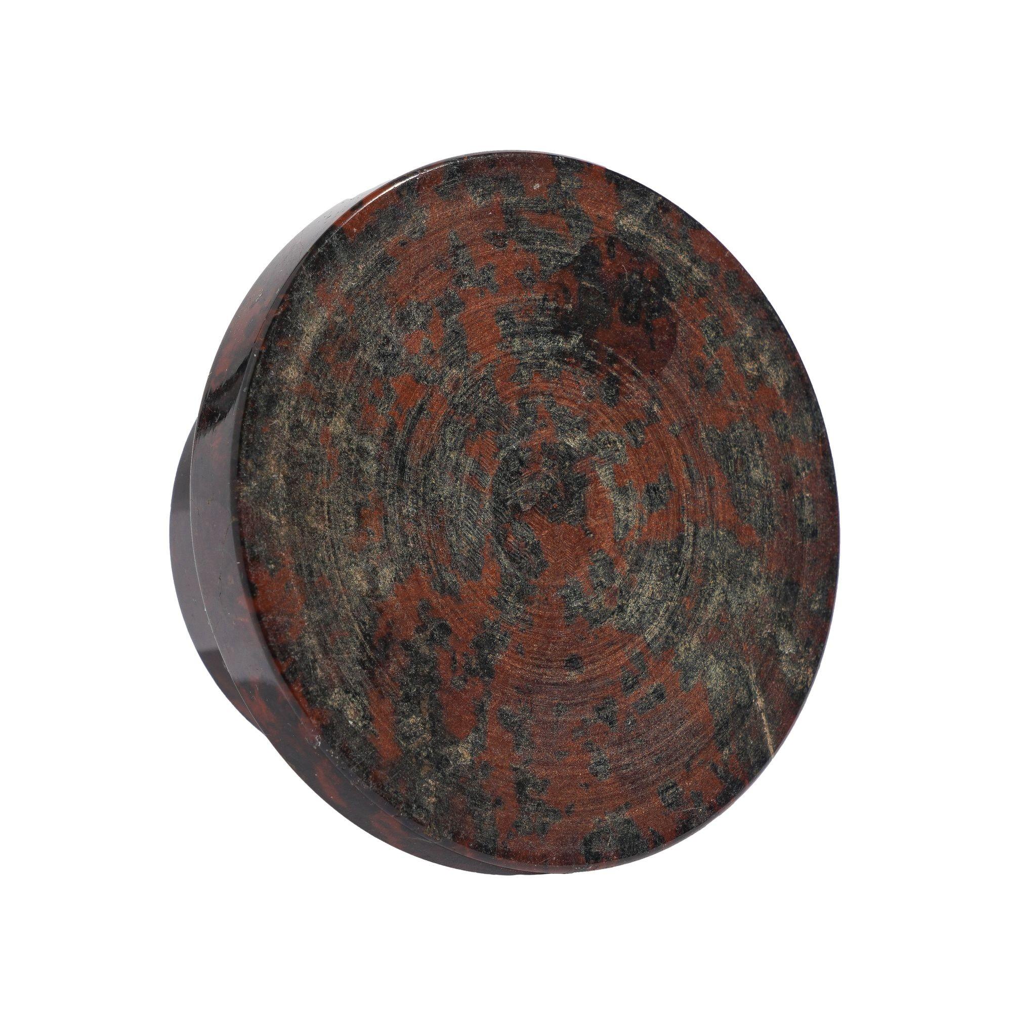 Tintero circular abierto de piedra serpentina de Cornualles, c. 1800 en venta 2