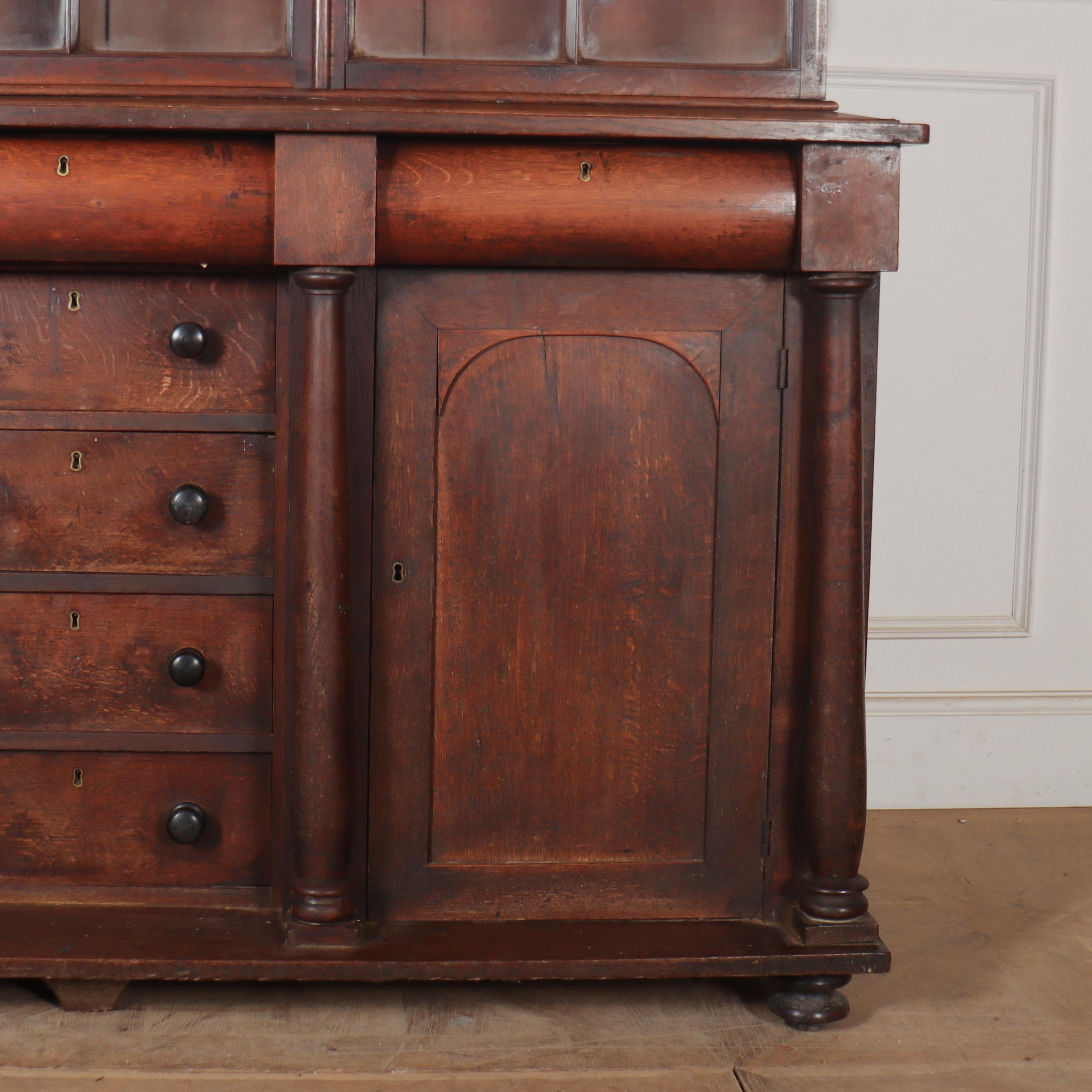 William IV Cornish Oak Glazed Dresser For Sale