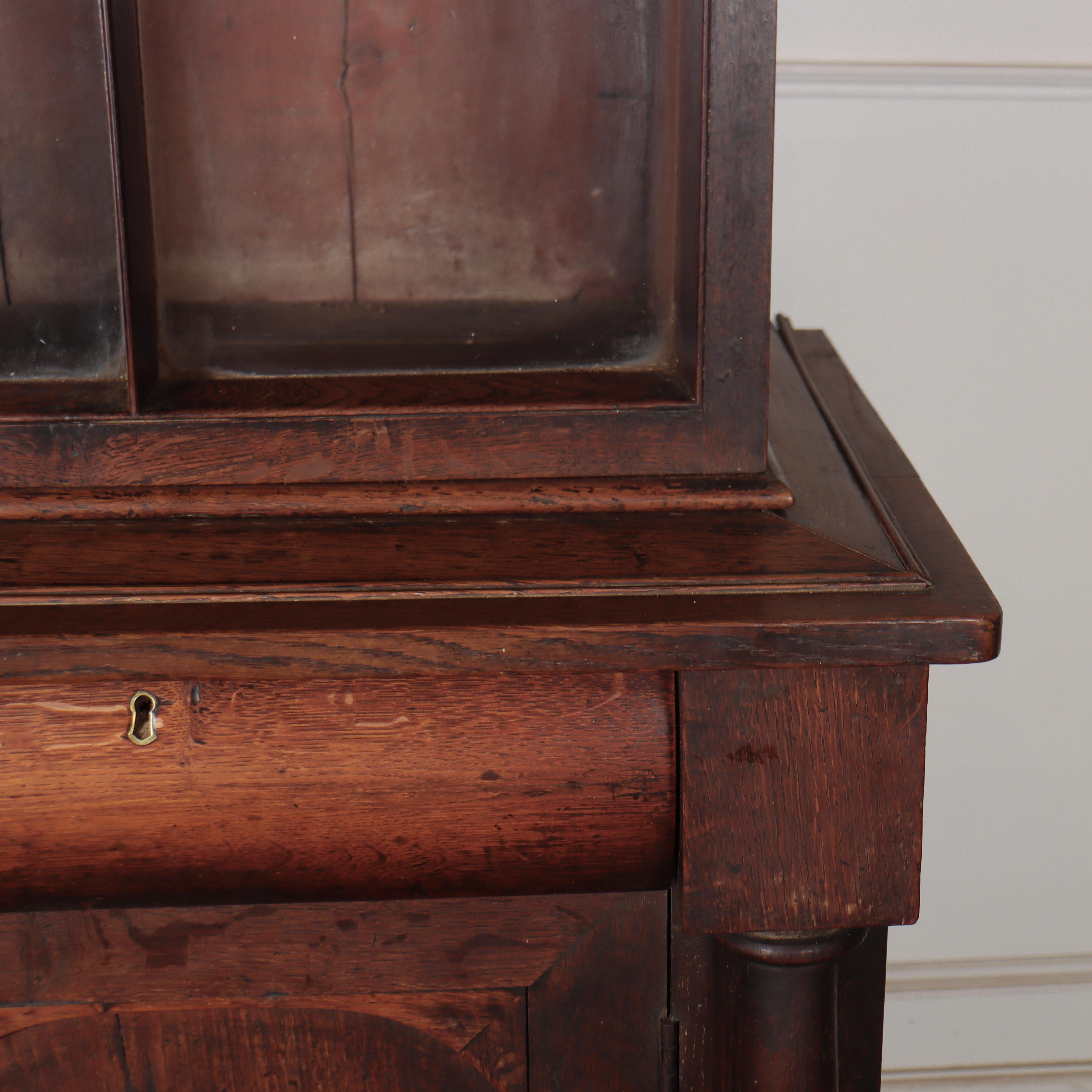 19th Century Cornish Oak Glazed Dresser For Sale