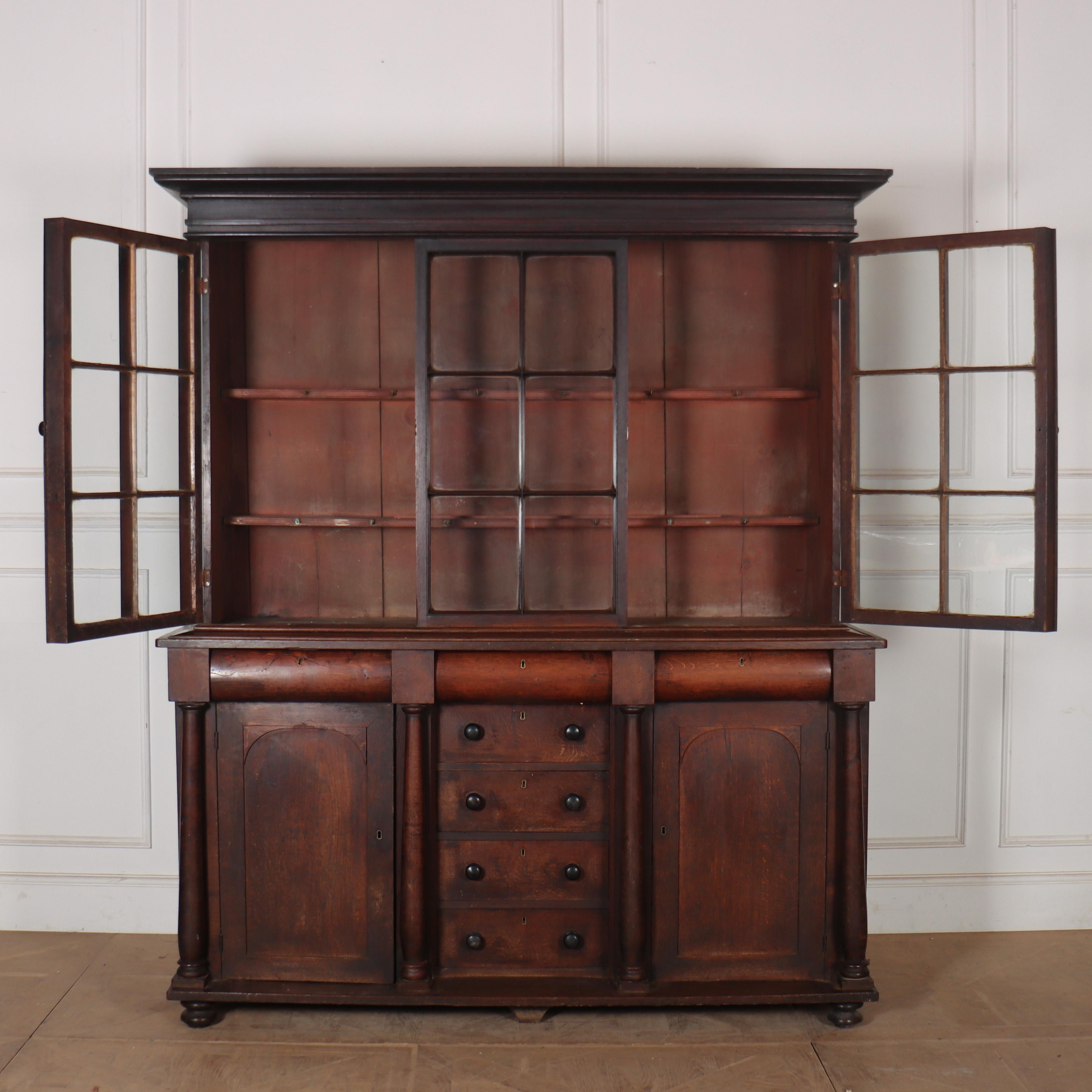 Cornish Oak Glazed Dresser For Sale 1