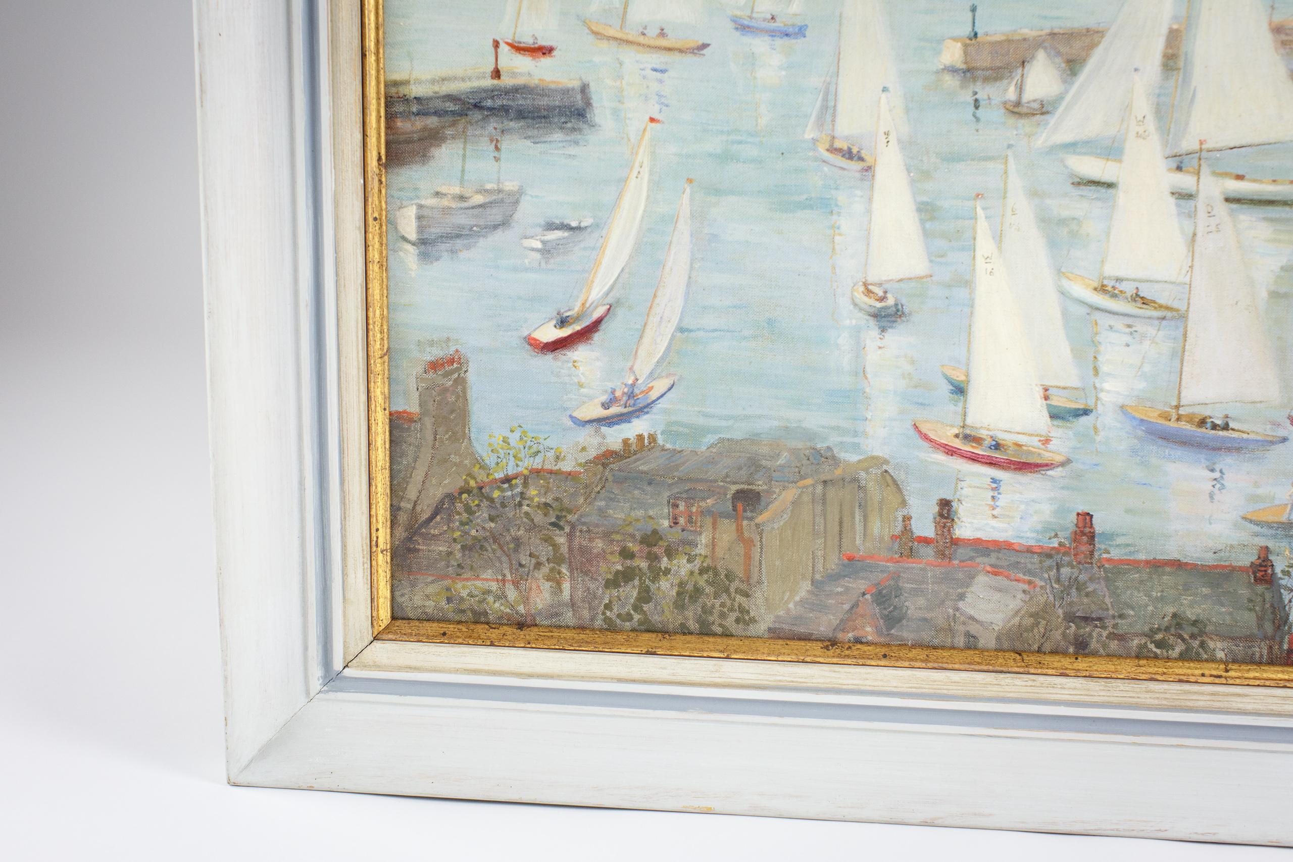 Cornish Regatta, Öl auf Leinwand Gemälde von E. N. Townsend im Angebot 4