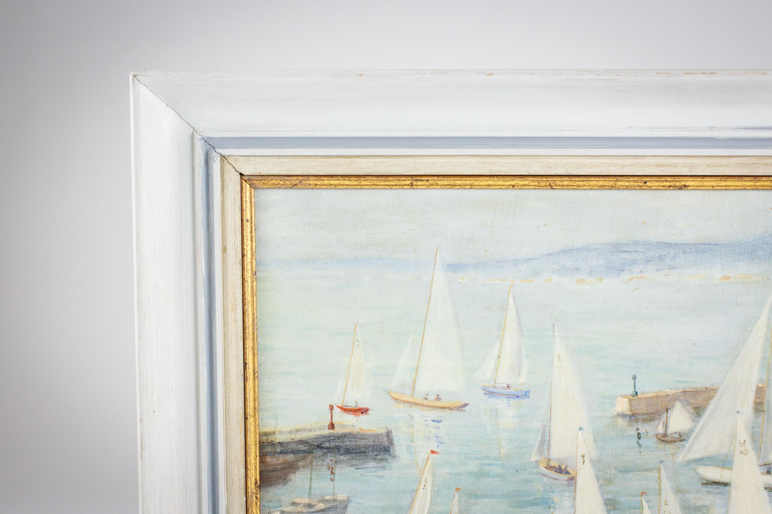Cornish Regatta, Öl auf Leinwand Gemälde von E. N. Townsend im Angebot 5
