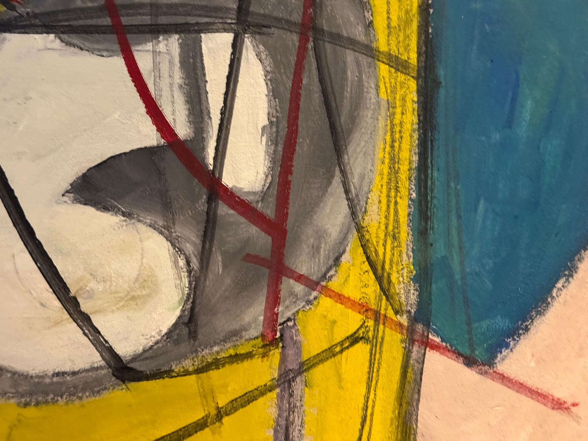 Paesaggio astratto in stile St.Ives dalla Cornovaglia - Painting Astratto di Cornish School