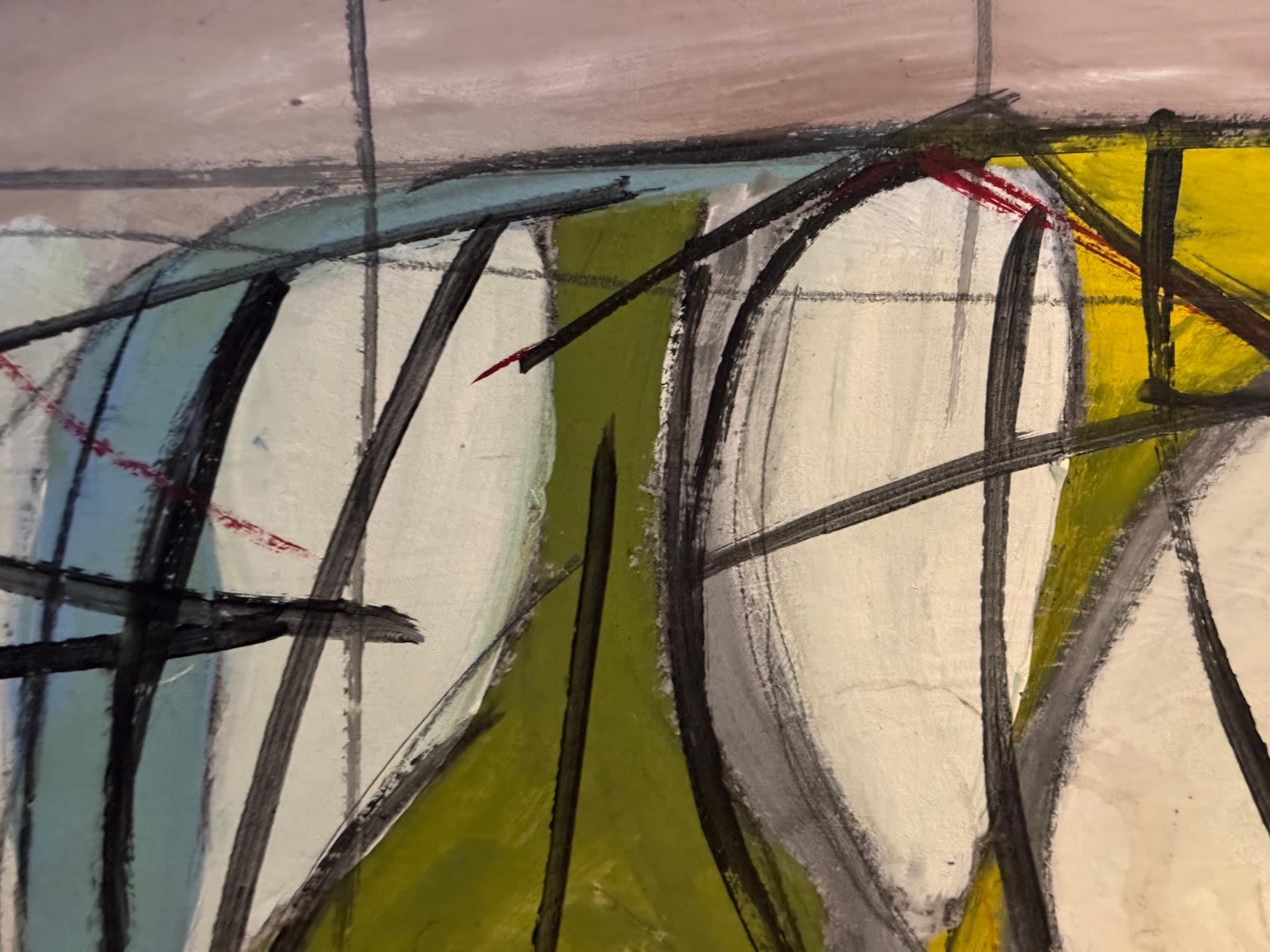 Paesaggio astratto in stile St.Ives dalla Cornovaglia - Abstract Painting Marrone di Cornish School