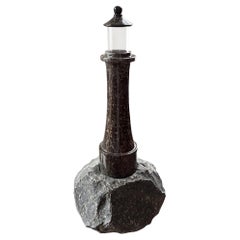 Cornish Serpentine 1930s Lighthouse Table Lamp