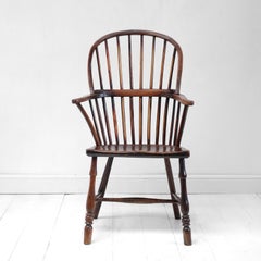 Cornish Stick Back Windsor Chair, English, West Country, Elm Ash, Armchair