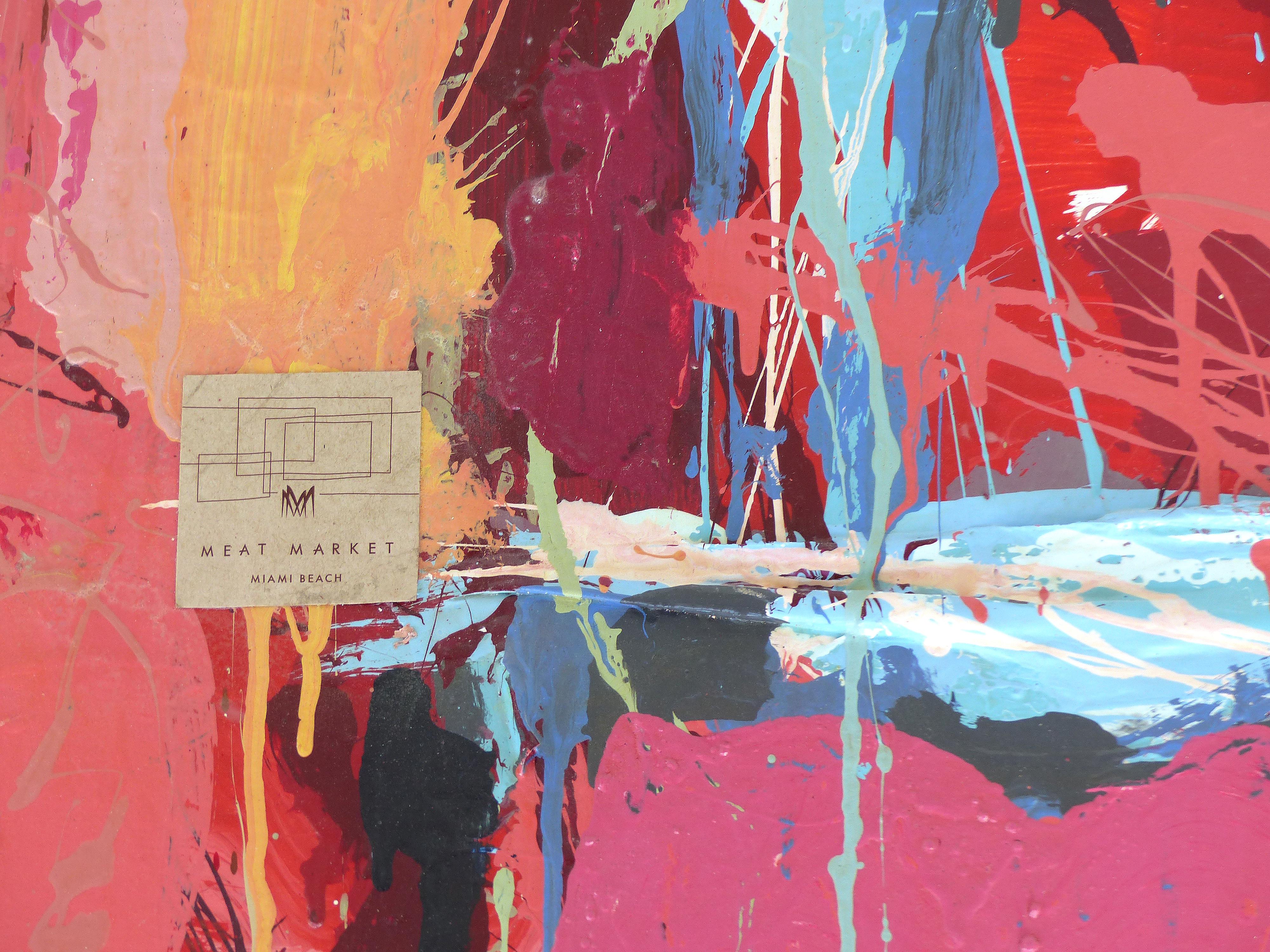 William P. Montgomery Abstract Mixed Media Painting 