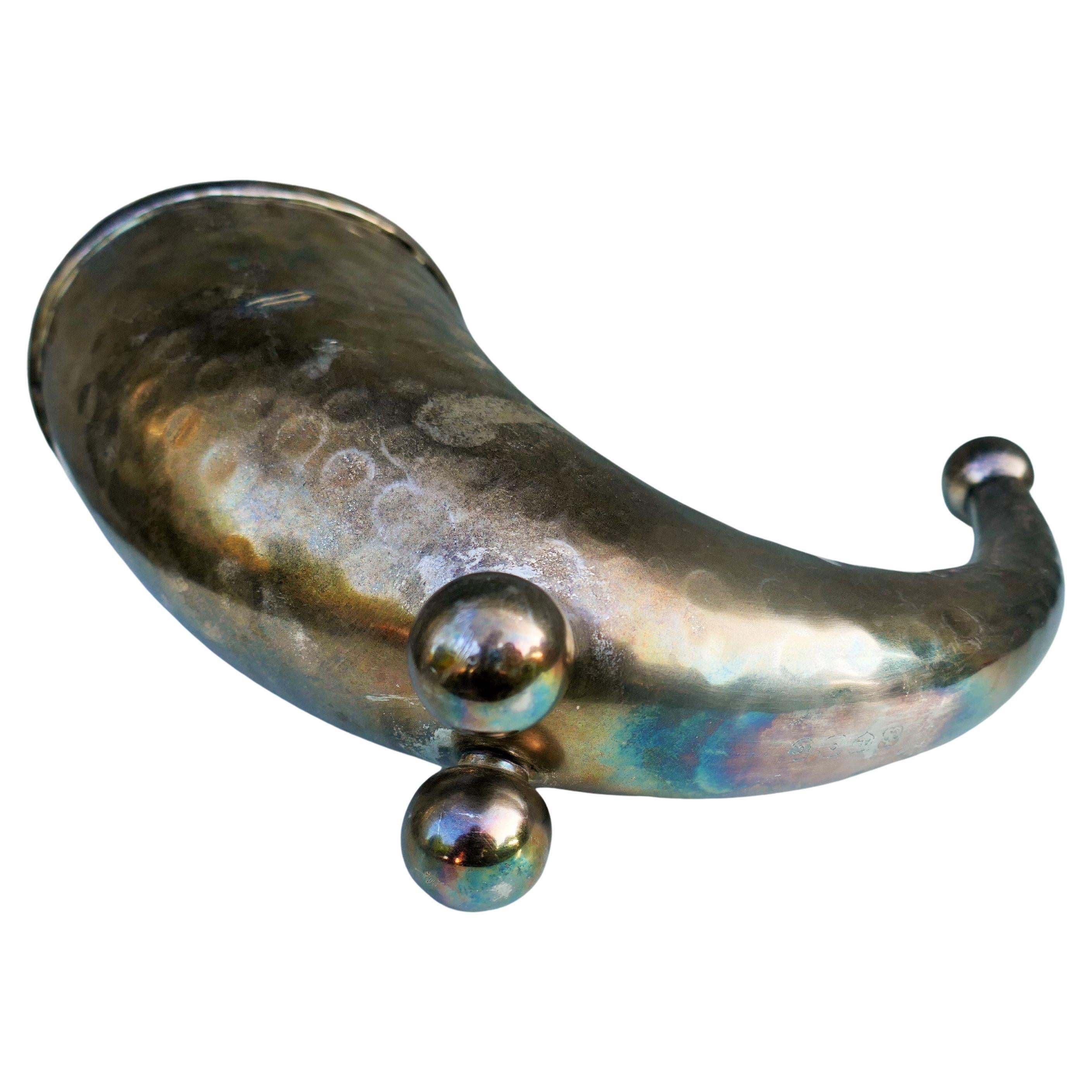 Füllhornblumenhalter aus Silber. Stanzen im Zustand „Gut“ im Angebot in Lugo, IT