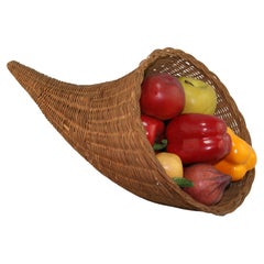 Vintage Cornucopia Fruit Basket