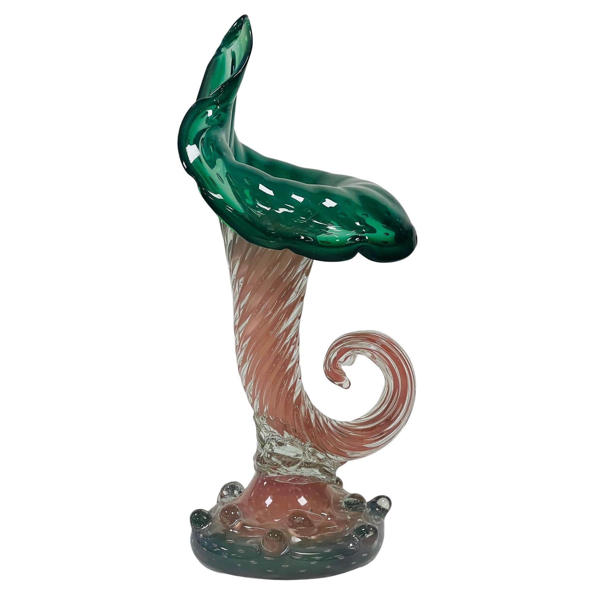 Cornucopia en verre de Murano par Aureliano Toso vers 1950. en vente