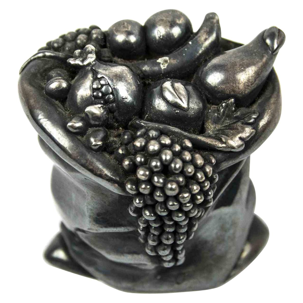 Cornucopia Ornament, Metal Decorative Object, Italy, Mid-20th Century