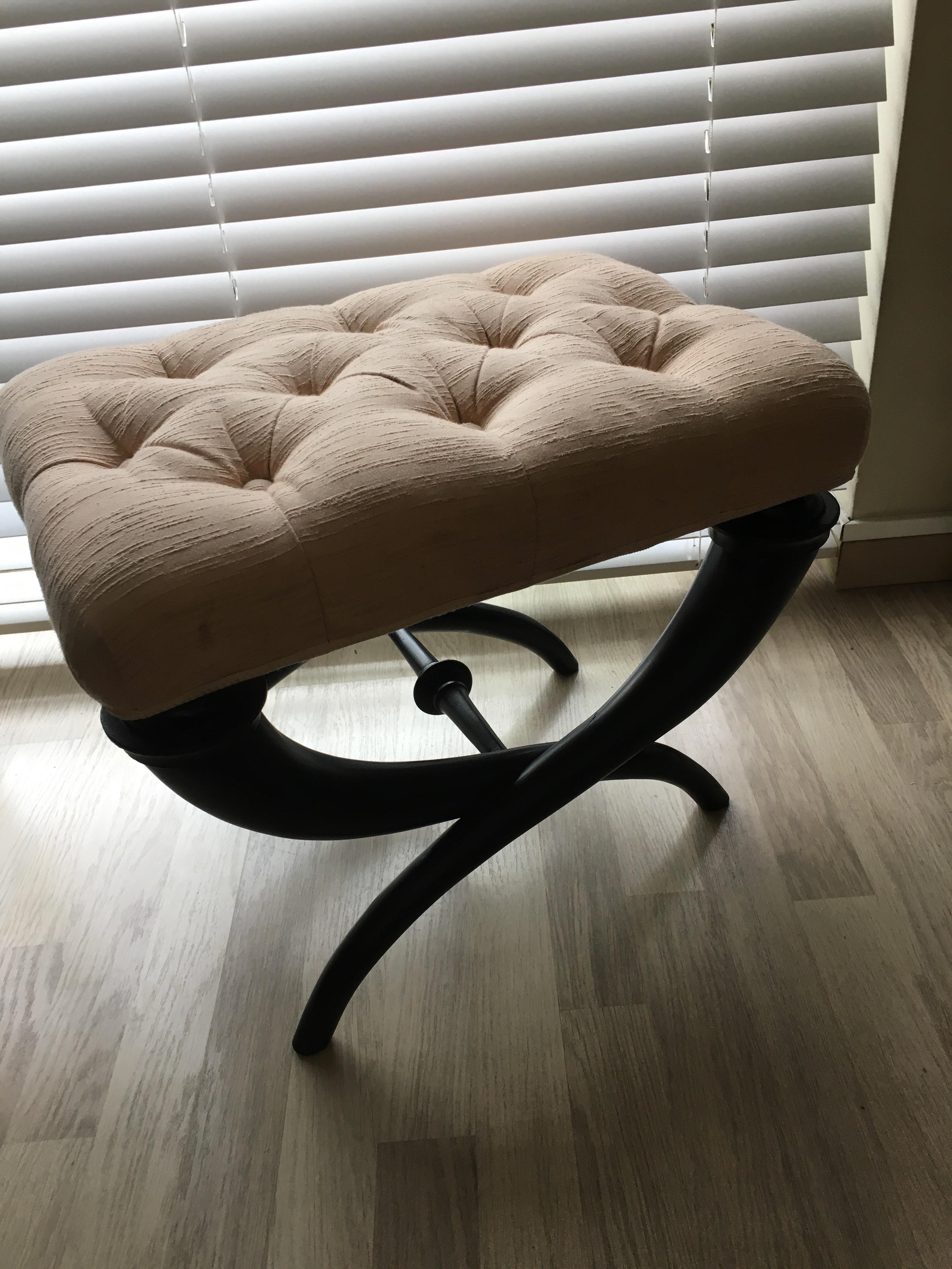 Mid-20th Century Cornucopia Padded Stool by De Coene Frère, Belgium, circa 1950