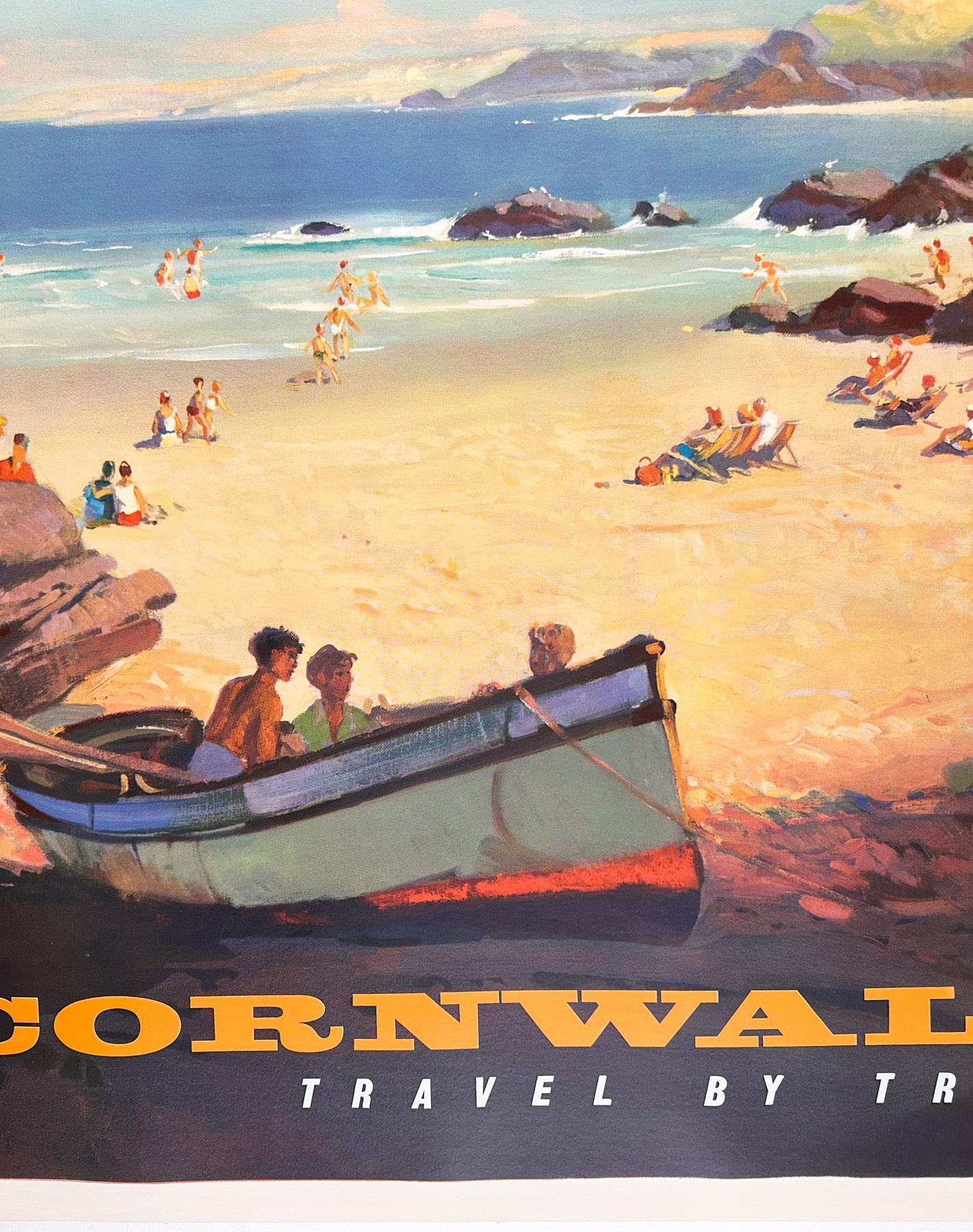 Cornwall 1960 British Railways Quad Travel Advertising Poster, Leslie Wilcox 2