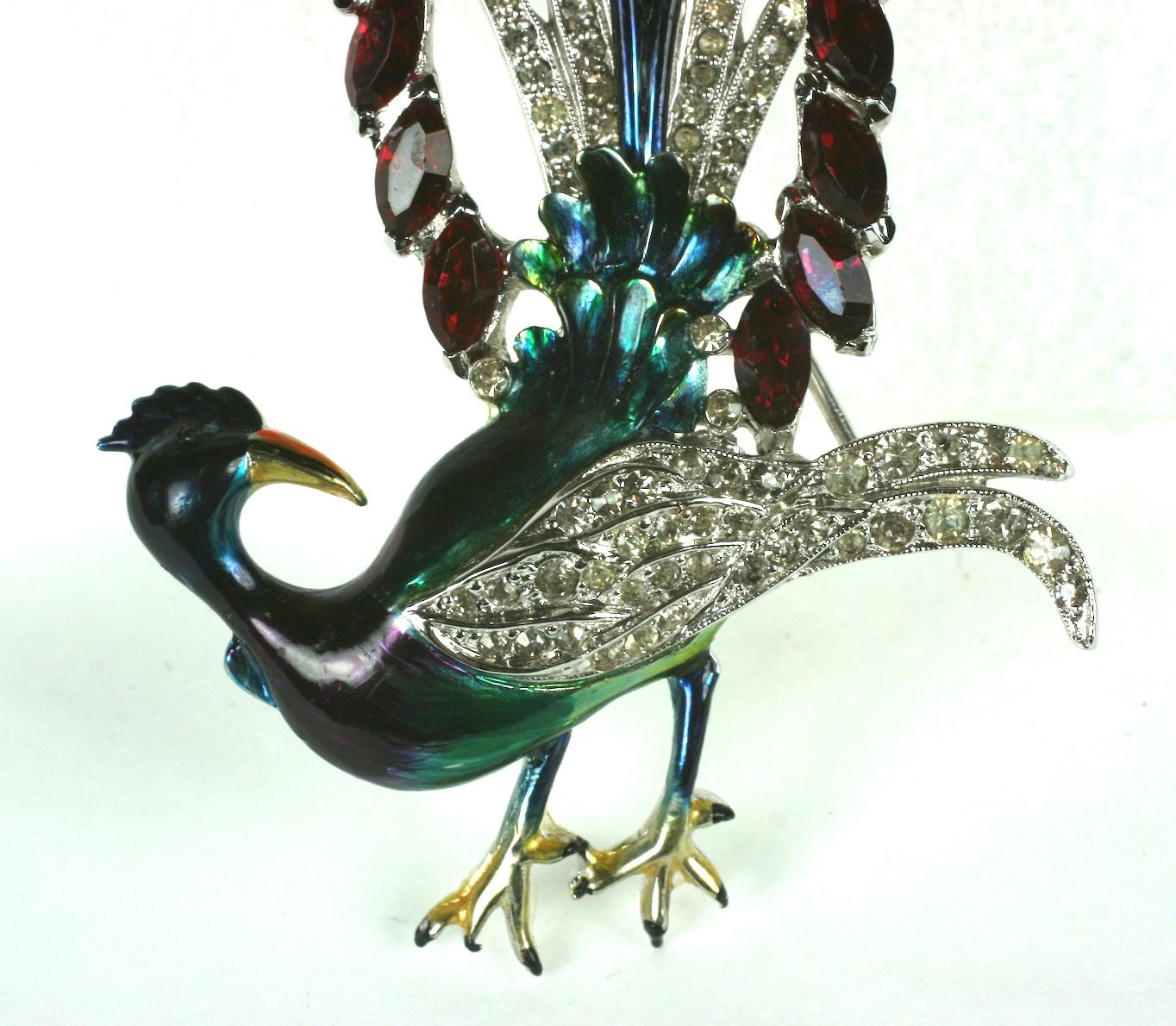 Art Deco Coro Bird of Paradise Lyre Bird For Sale