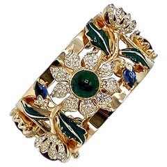 Vintage Coro Craft "Carmen Miranda" Camelia Cuff Bracelet from 1939