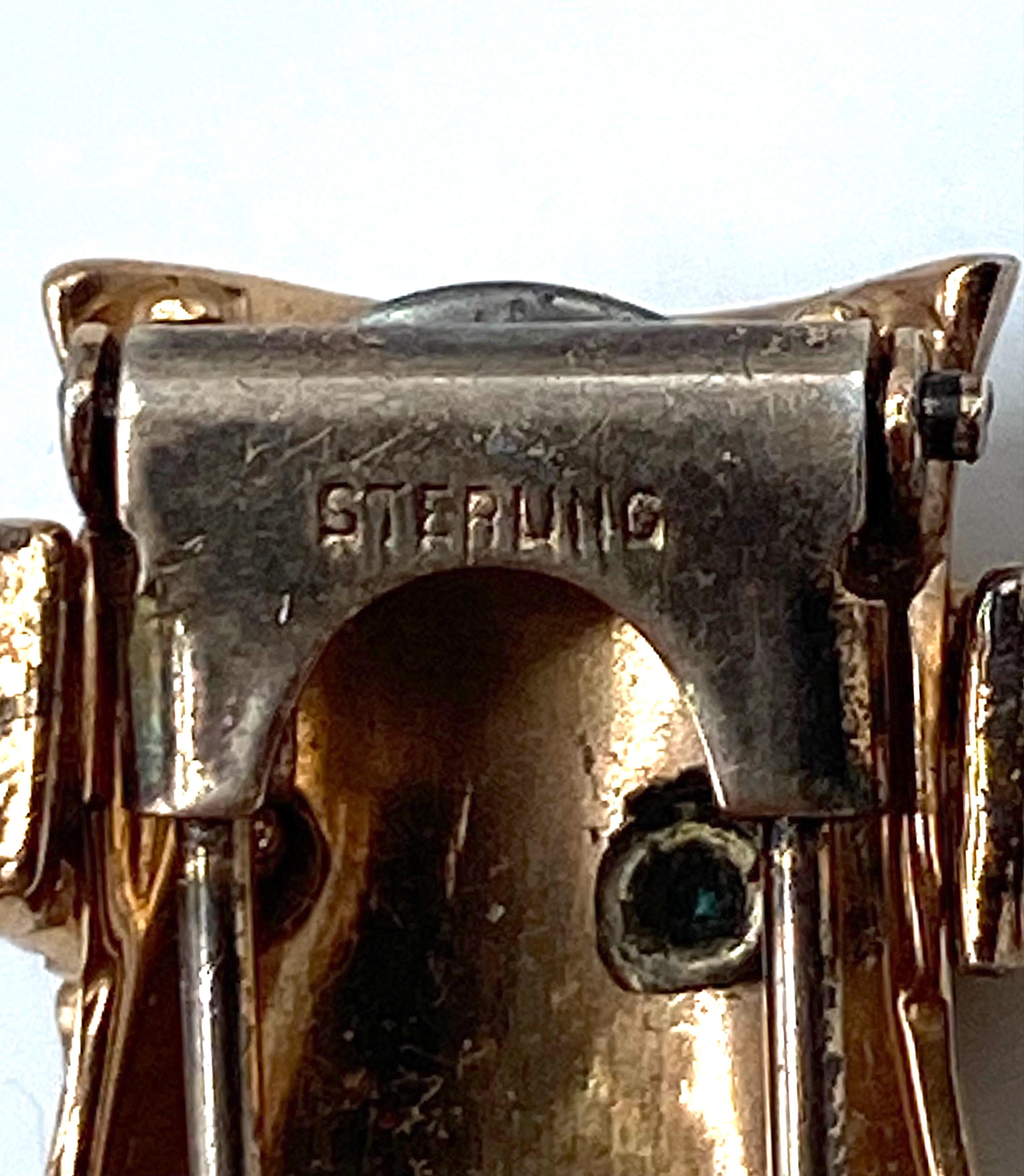 Coro Craft Rose Gold on Sterling Silver Hand Fur Clip, Adolph Katz 1944 5