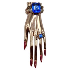 Clip de fourrure à la main Coro Craft en or rose sur argent sterling, Adolph Katz 1944