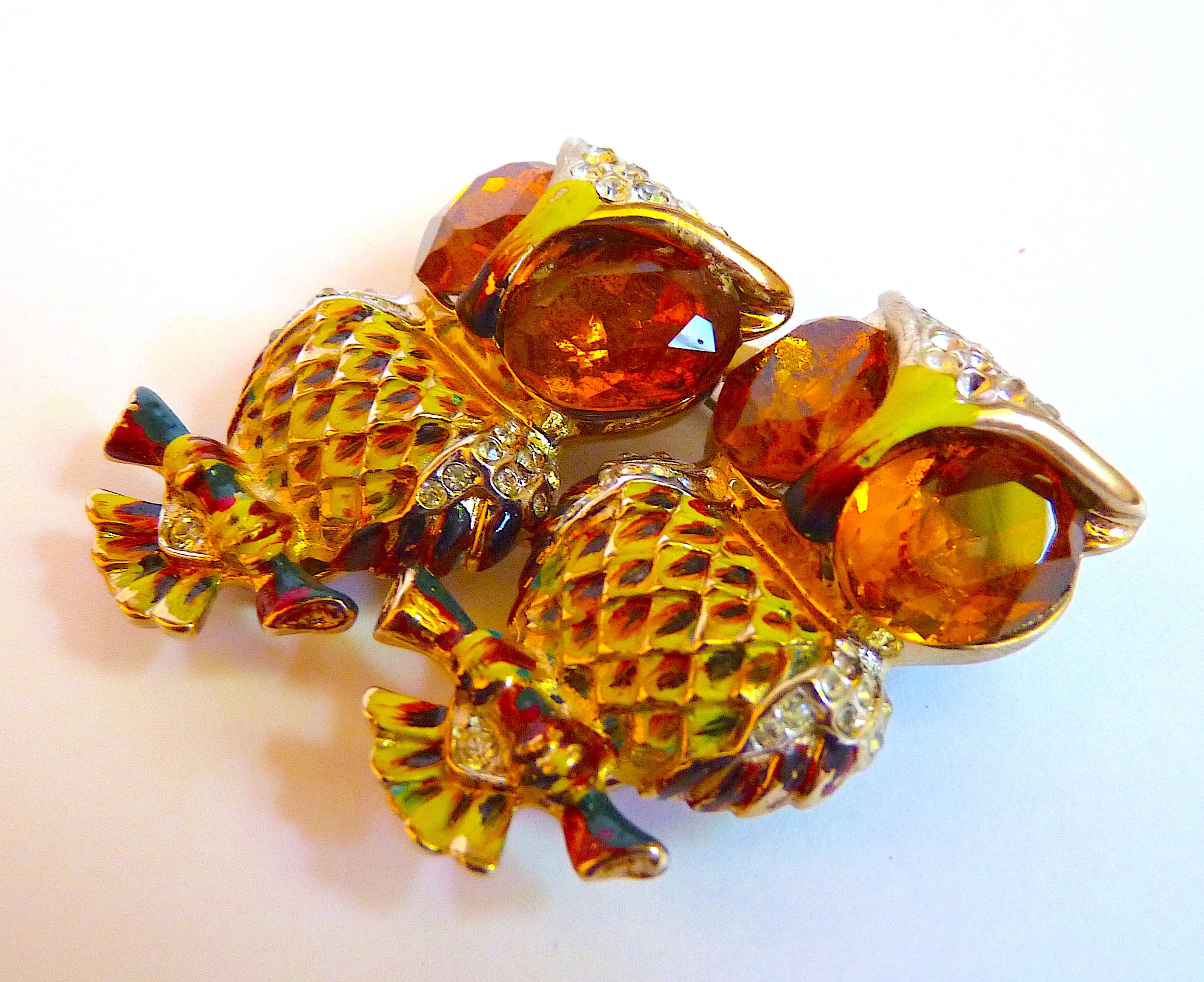 Broche chouette Coro Craft des années 1940, Vtg US Jewelry en vente 2